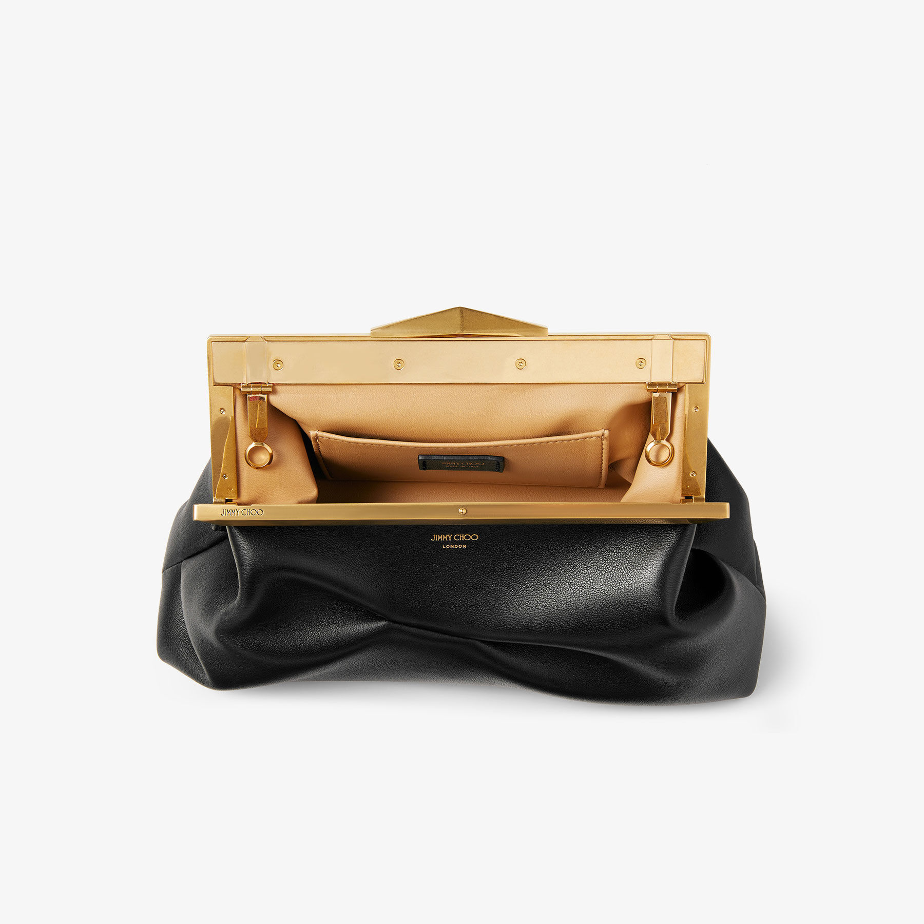 Diamond Frame Clutch/S | Black Calf Leather Clutch | JIMMY CHOO Diamond Frame Clutch/S | Black Calf Leather Clutch | JIMMY CHOO