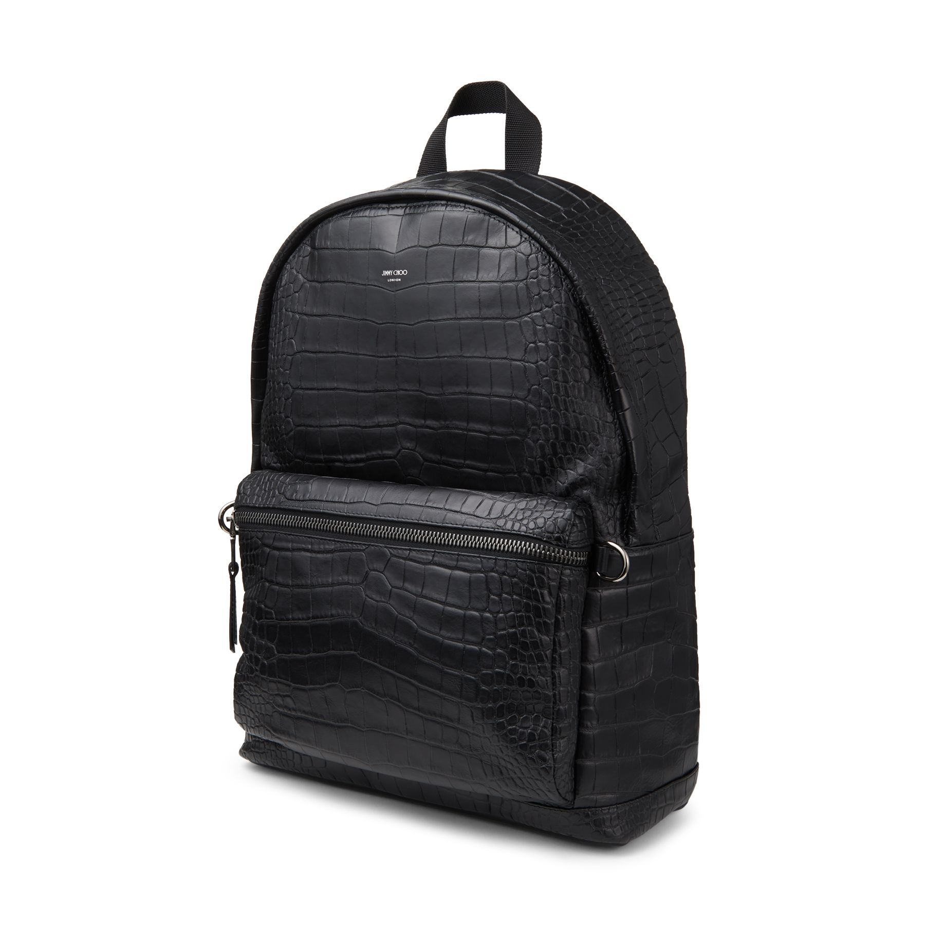 croc leather backpack