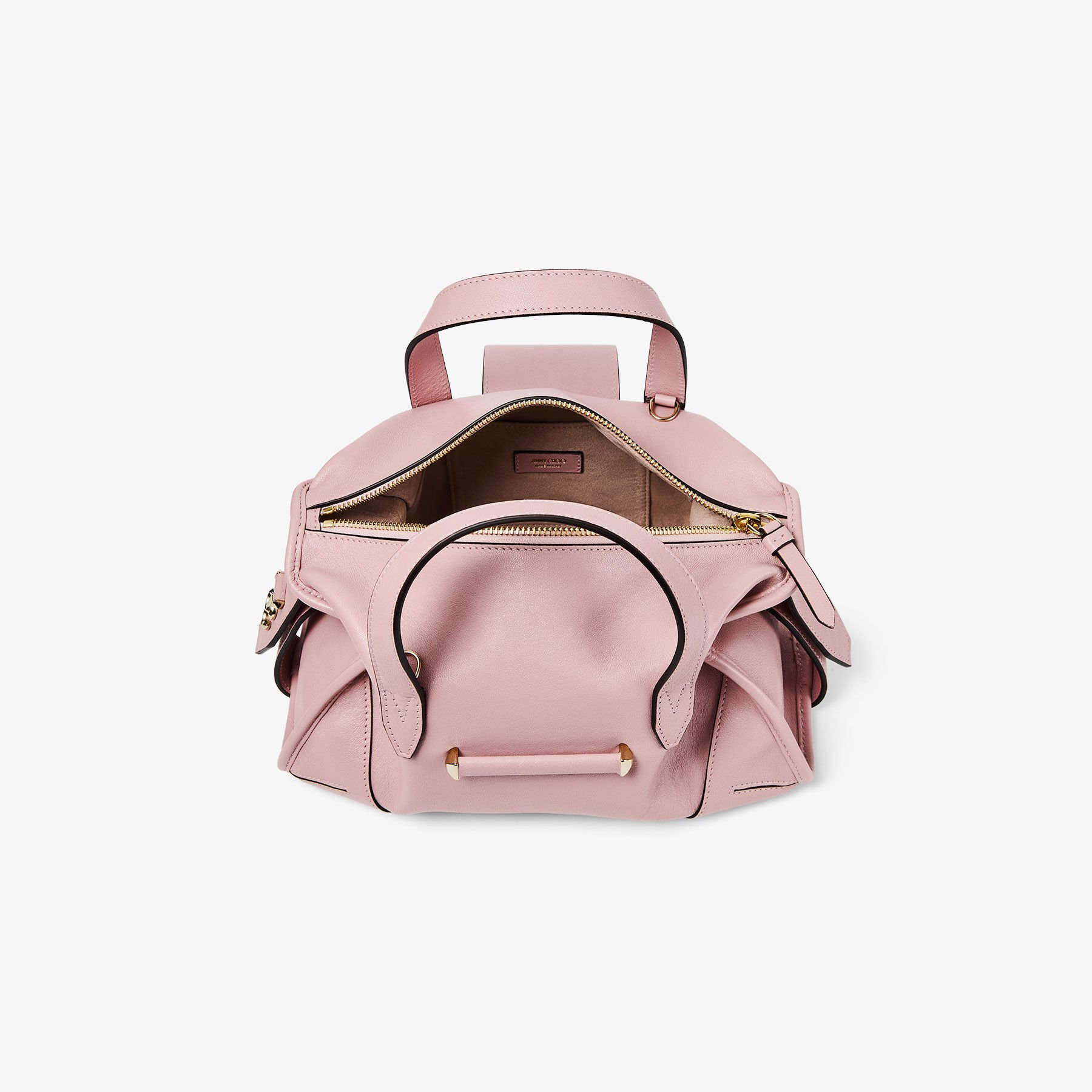 Bar Holdall Small | Rose Biker Leather Holdall Bag | JIMMY CHOO