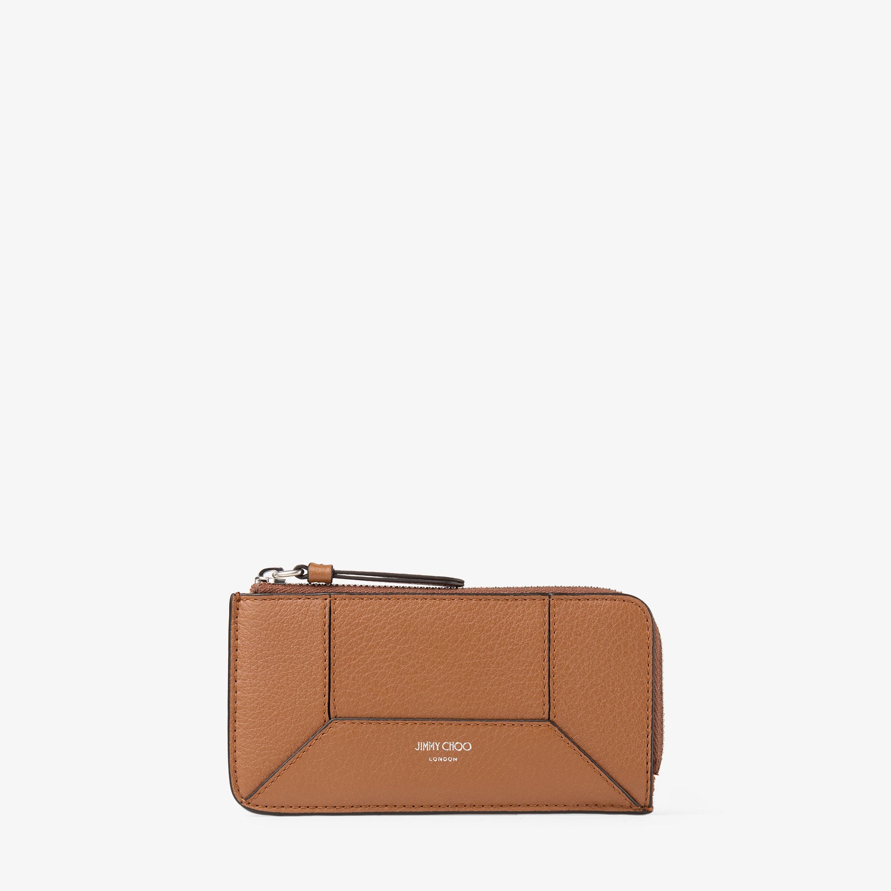 DM Lise-Z M |Tan Grainy Calf Leather Card Holder | JIMMY CHOO
