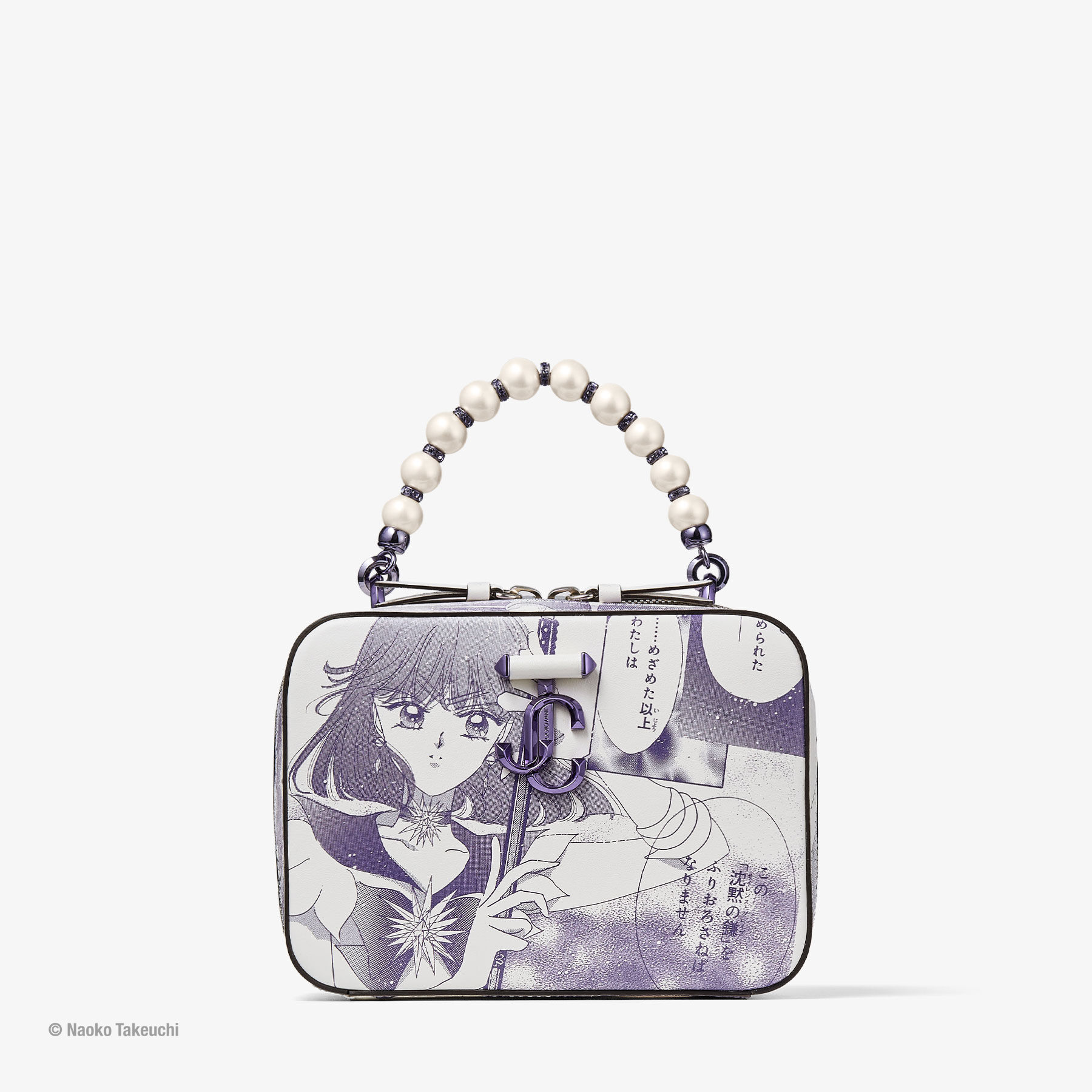 Super Sailor Moon Foulard|Black/White Silk Scarf| JIMMY CHOO