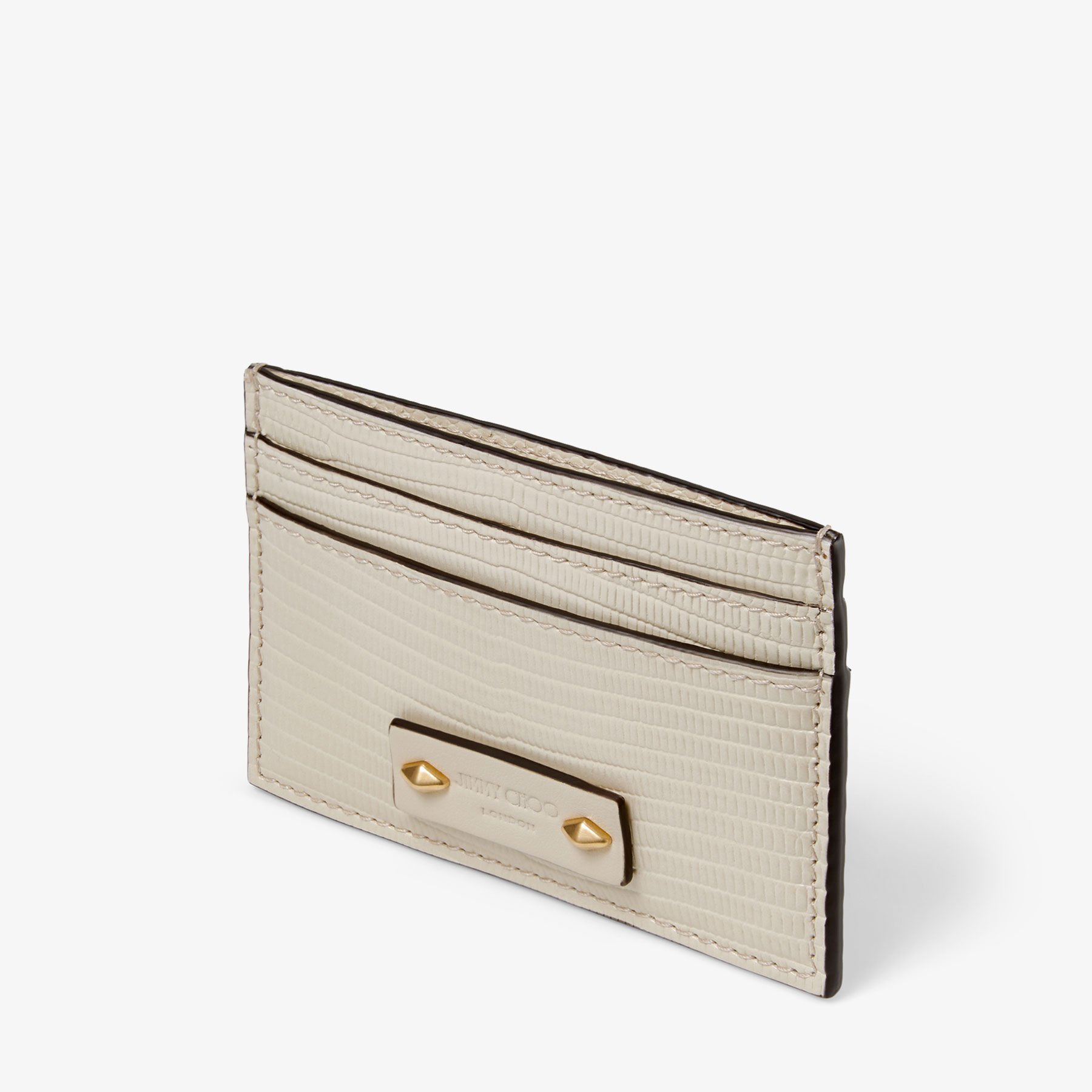 カードケース・名刺入れ JIMMY CHOO UMIKA JC LOGO PATTERN CARD CASE Umika | Black/Gold Calf Leather SLG | JIMMY CHOO
