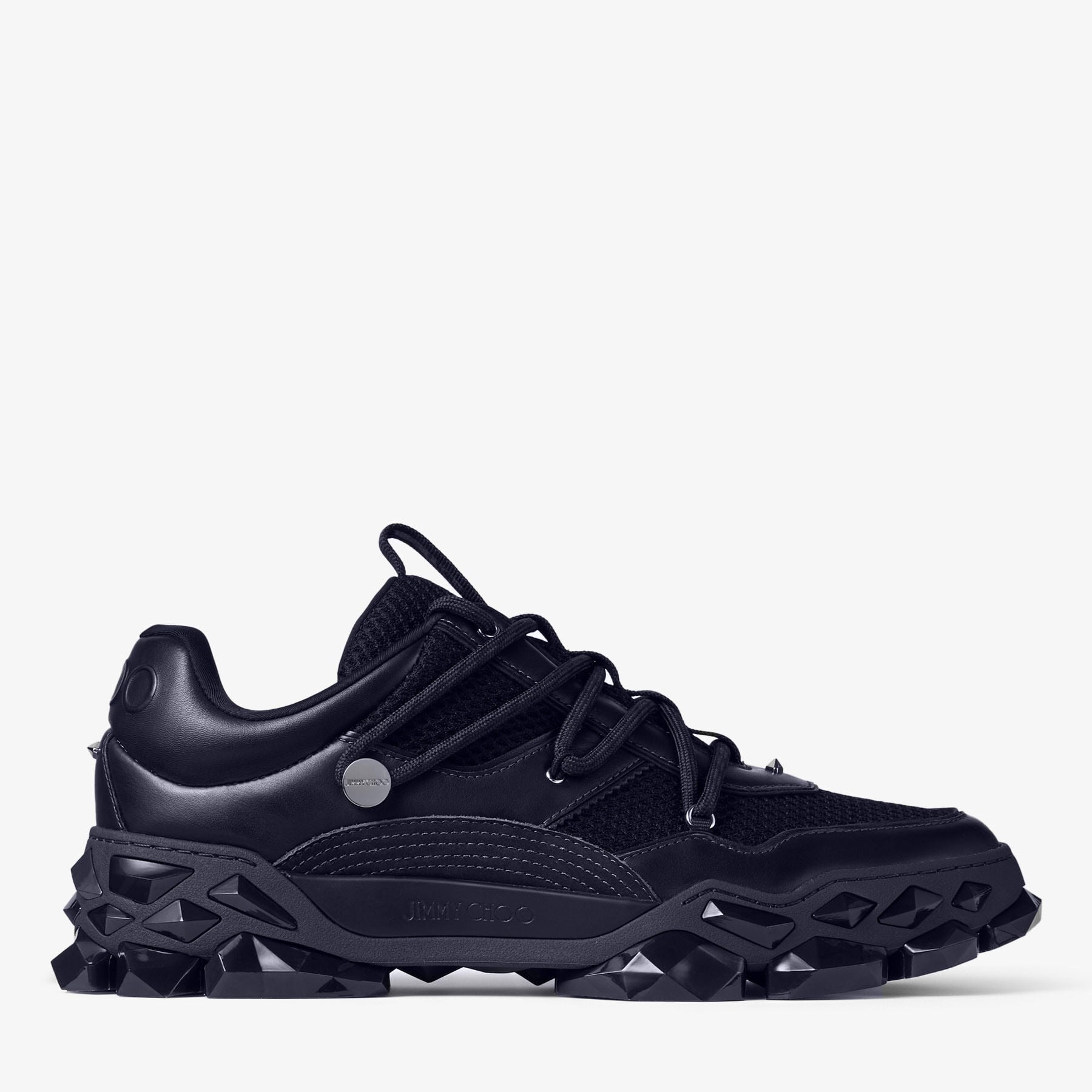 Diamond X II Medium | Midnight Leather and Mesh Mix Trainers