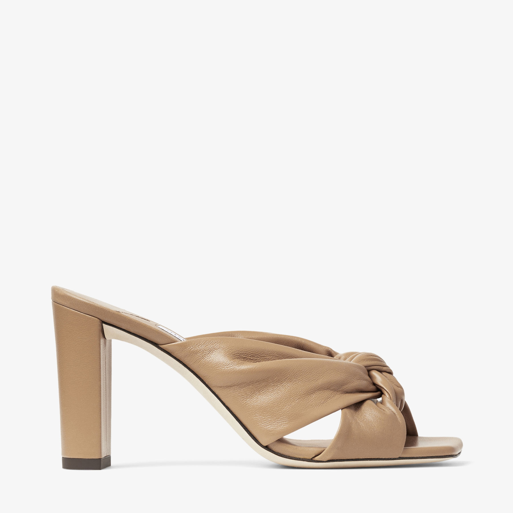 AVENUE 85 | Biscuit Nappa Leather Mules | Summer Collection