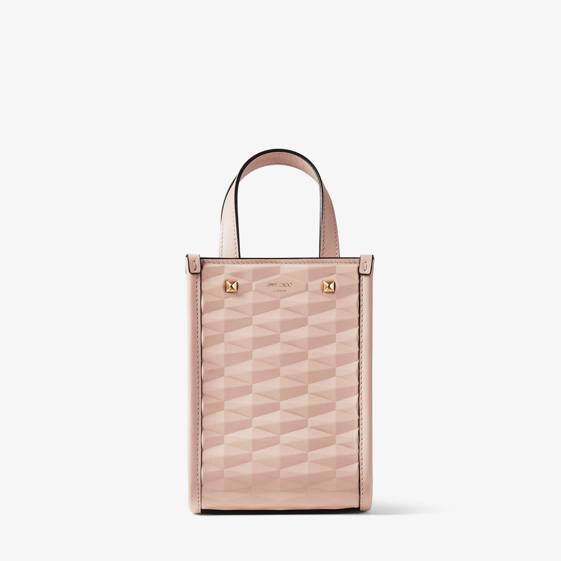 Mini N S Tote Macaron Diamond Embossed 3D Leather Mini Tote Bag JIMMY CHOO