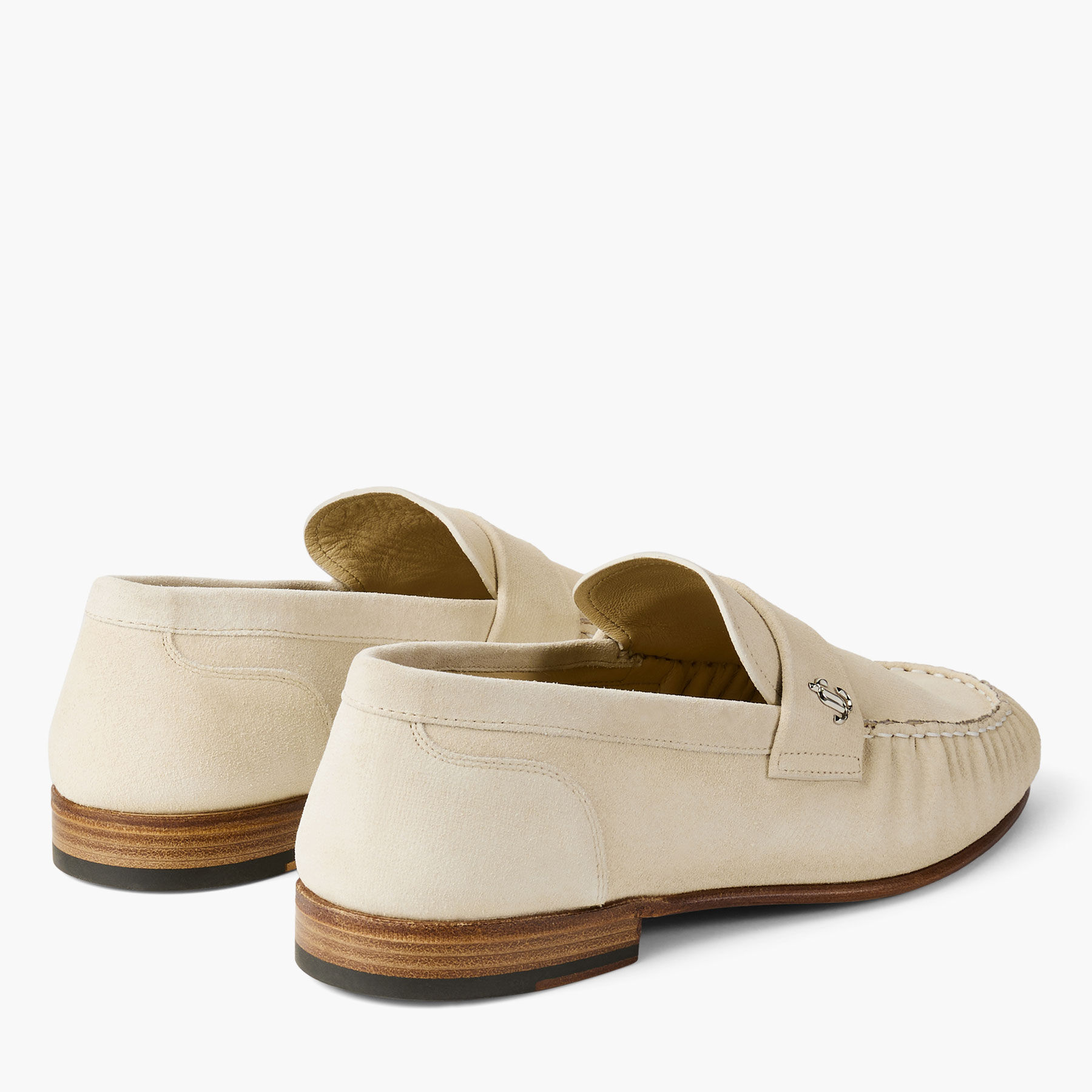 Ellis Loafer | Bone Etched Velvet Suede Loafers | JIMMY CHOO