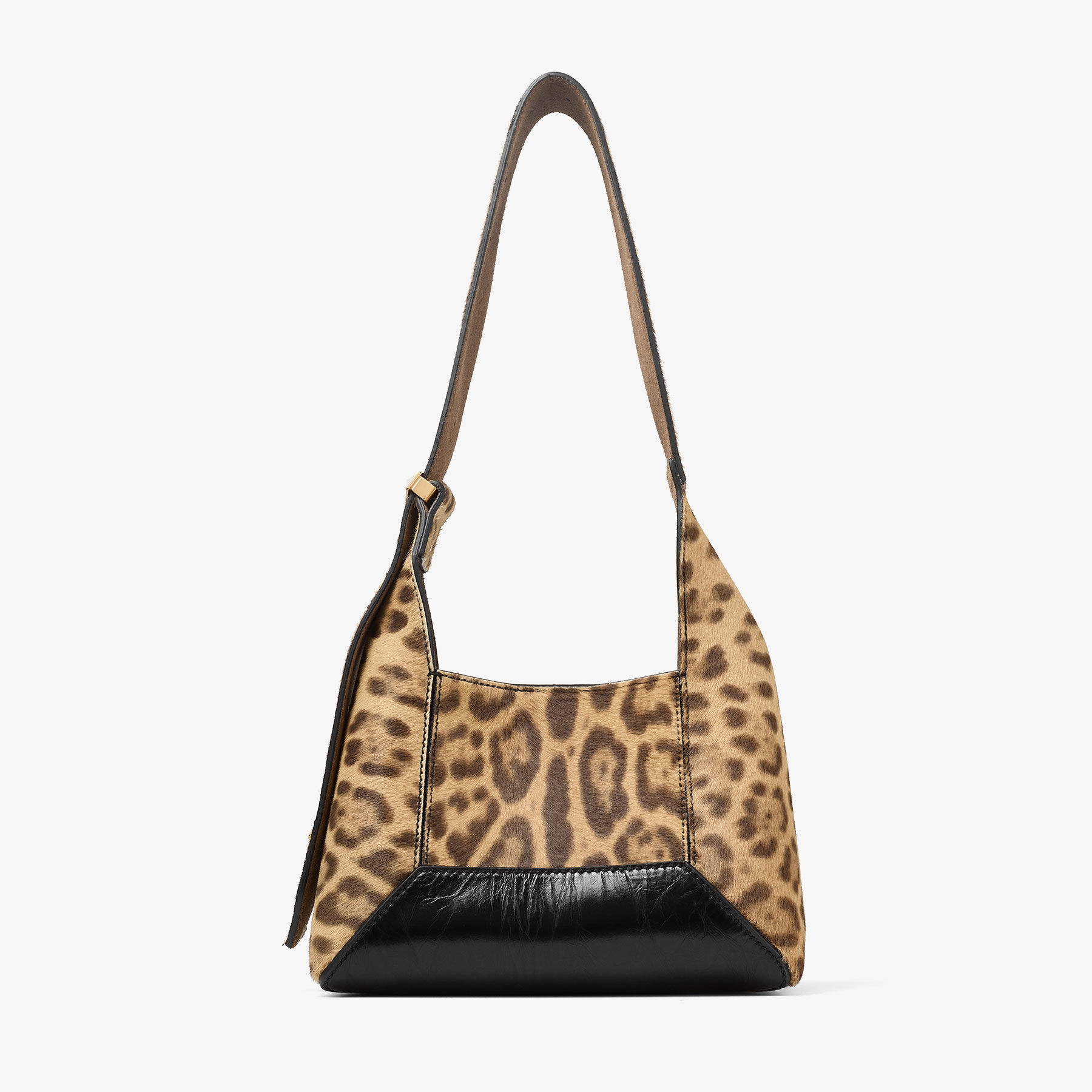 Jimmy Choo Small Leather Leopard Diamond Shoulder Bag