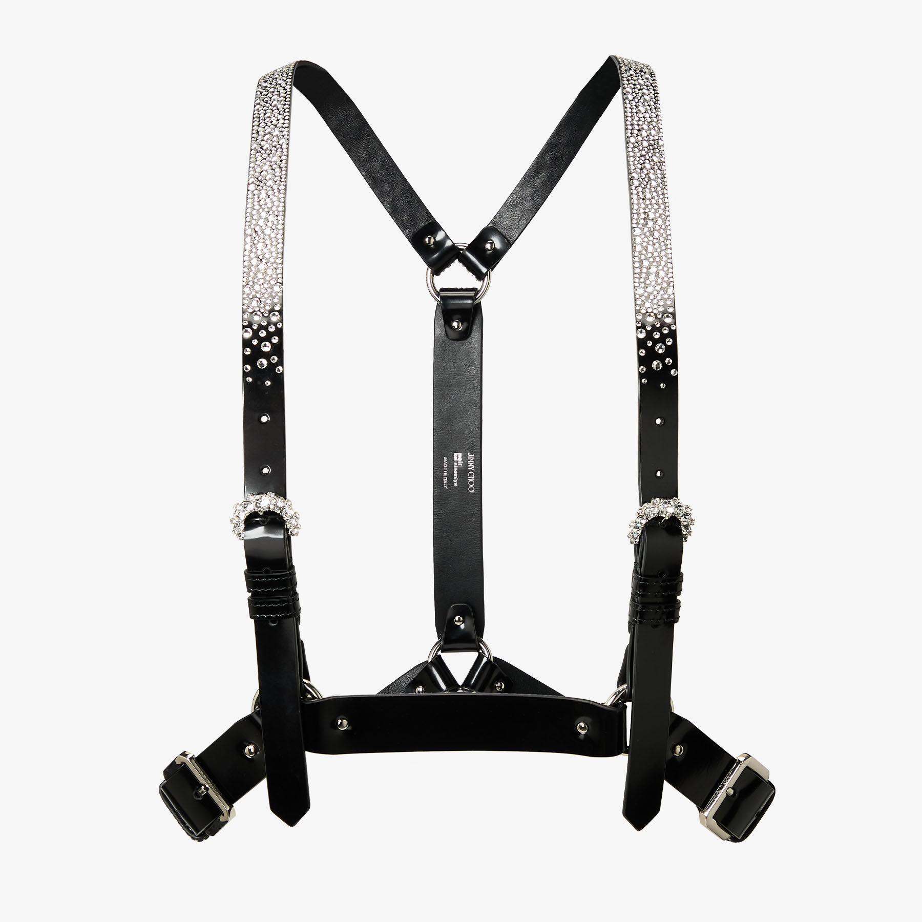 Jimmy Choo noir kei ninomiya Crystals Harness | Black Shiny