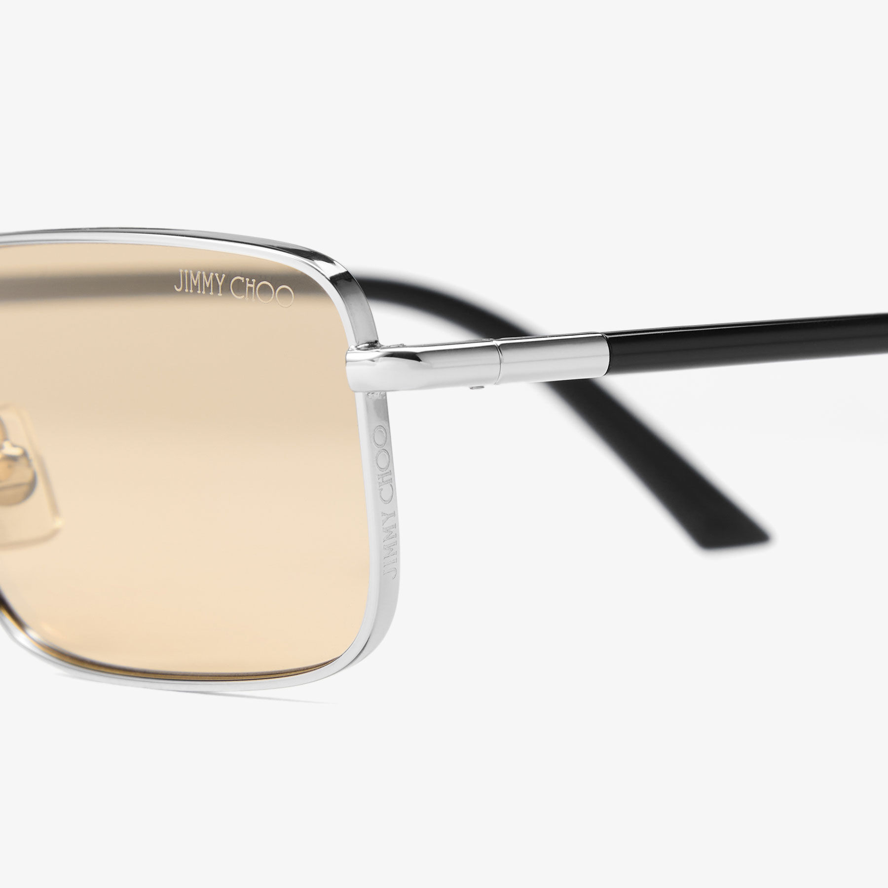 $65!! Jimmy Choo Women’s Light Silver & Brown Square Sunglasses. FREE SHIPPING! JULIANA0JC5036BE13_027562_FRON  main image 2