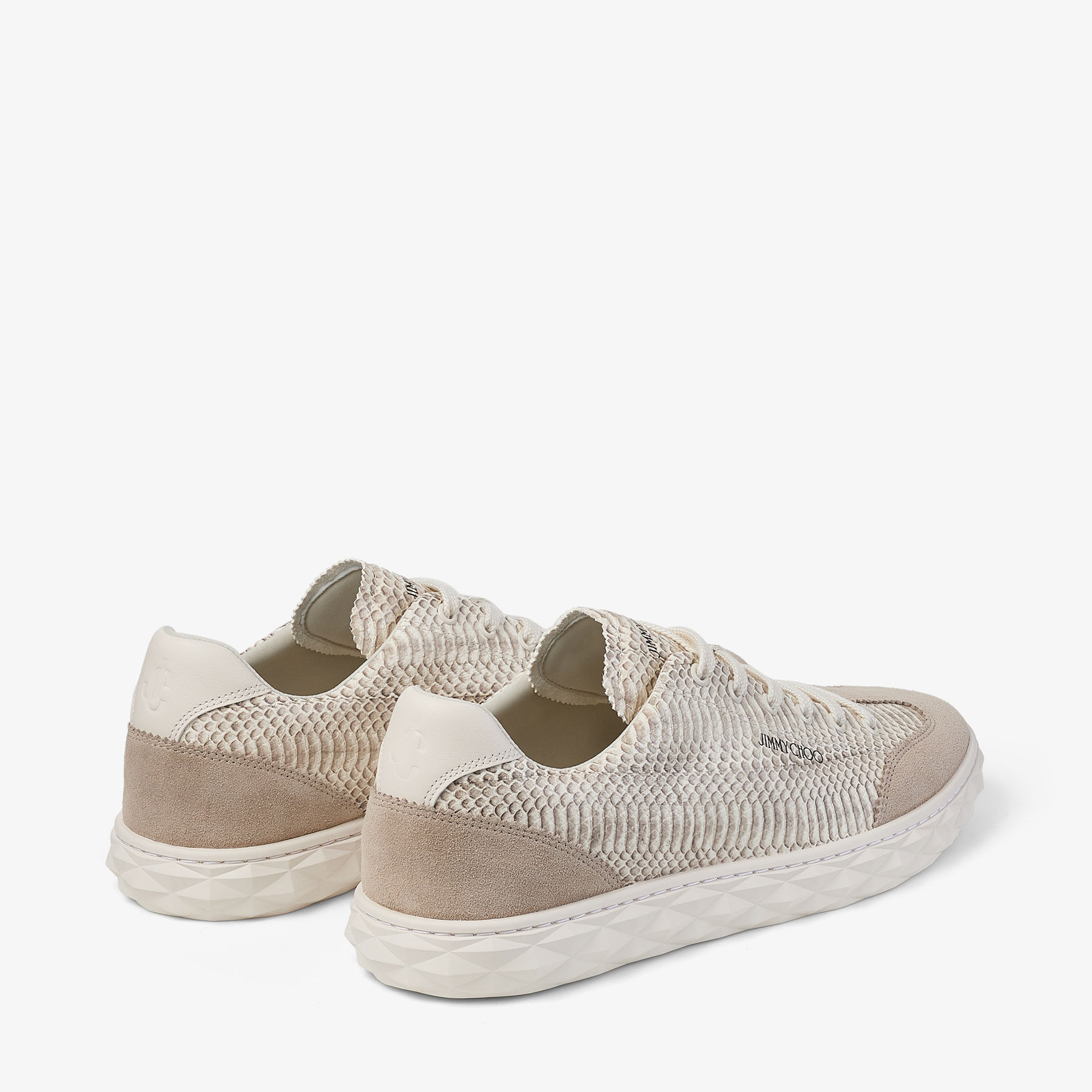 ラクシュミー Diamond Light Flex M |Roccia Snake Print Leather Trainers | JIMMY CHOO