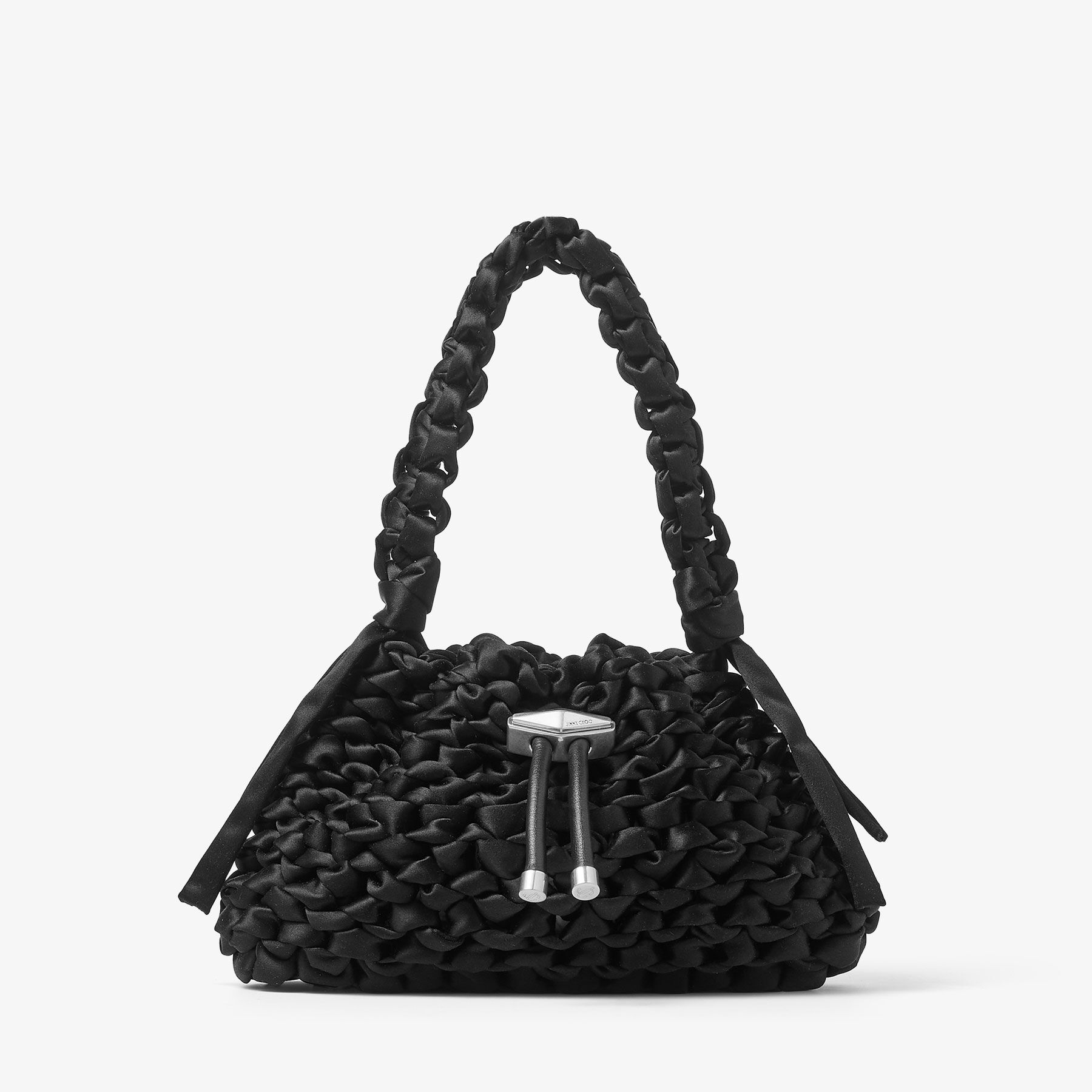 国内発【Jimmy Choo】ウーブンサテン♪Cinch シンチS バッグ CINCHSMALLWYW_013847_FRONT_vg7