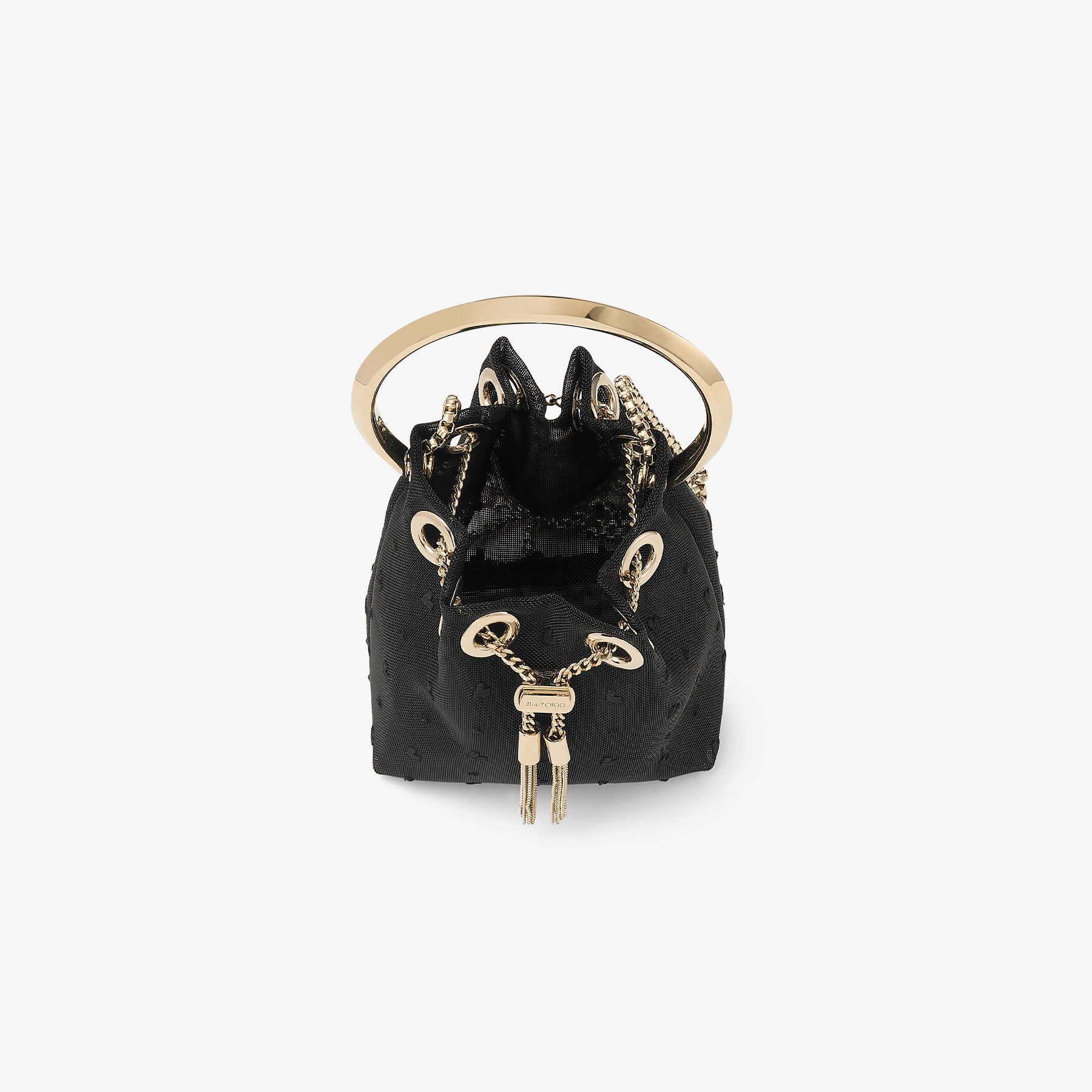 Micro Bon Bon | Ivory Satin Mini Bag with All-Over Pearls
