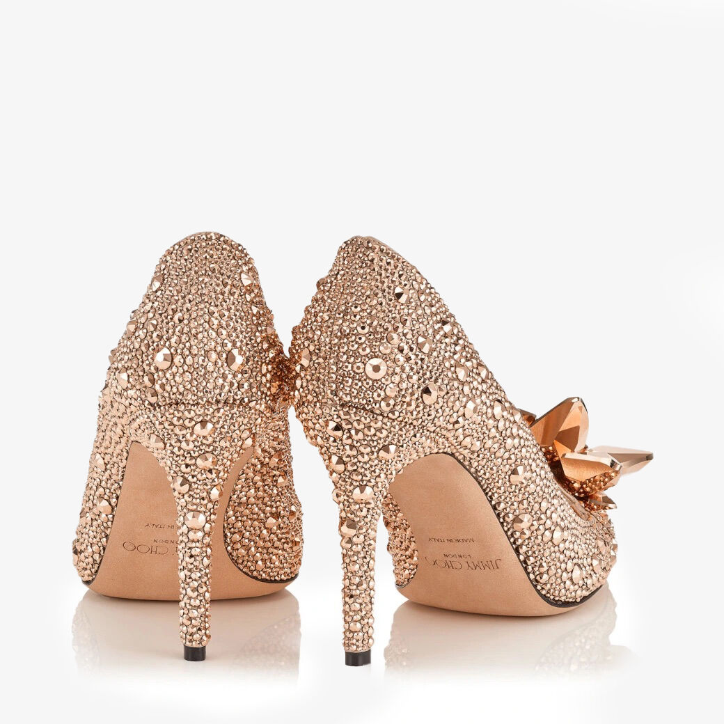 Jimmy choo rose gold sneakers online