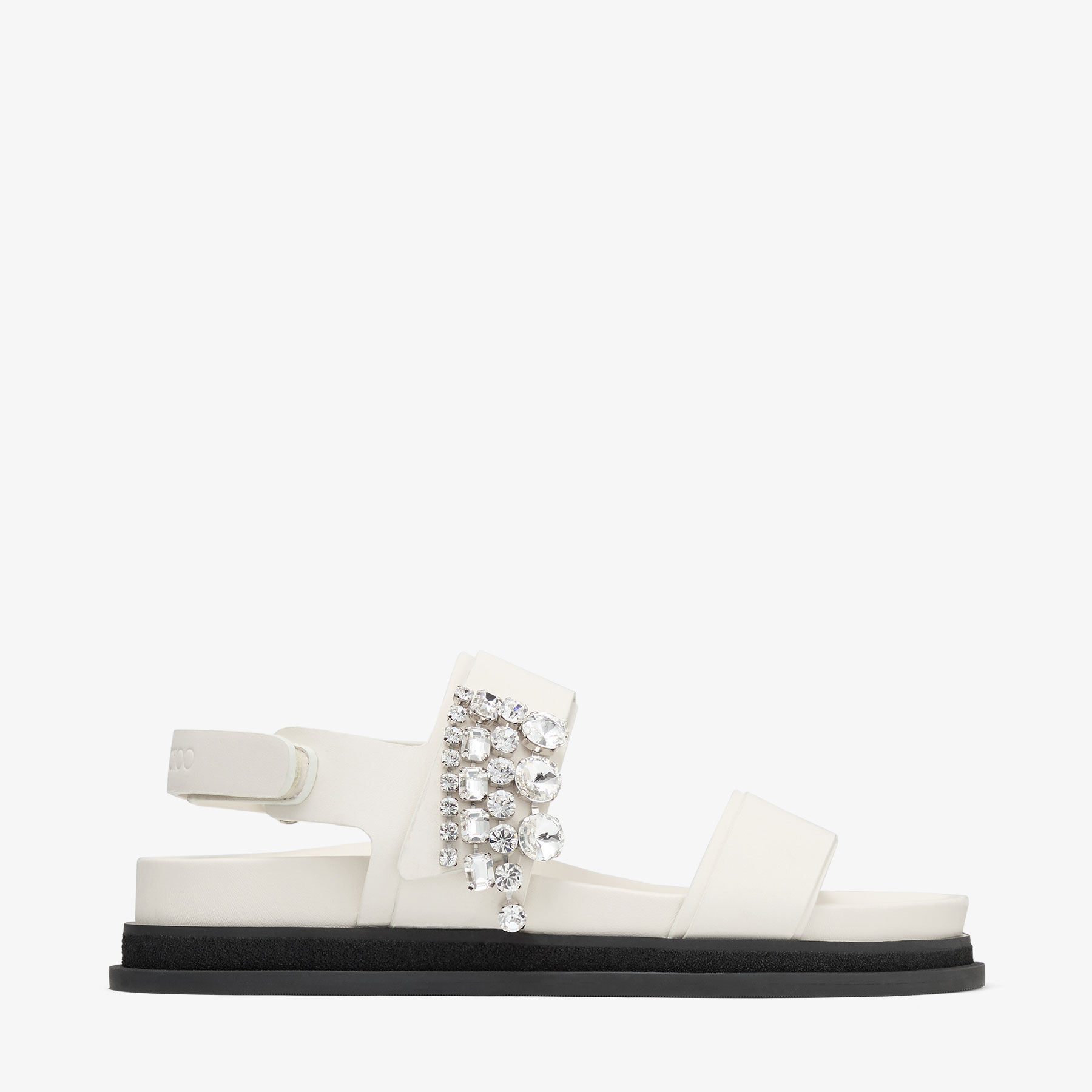 Verity Sandal Flat | Latte Leather Crystal Flat Sandals Verity Sandal Flat | Latte Leather Crystal Flat Sandals