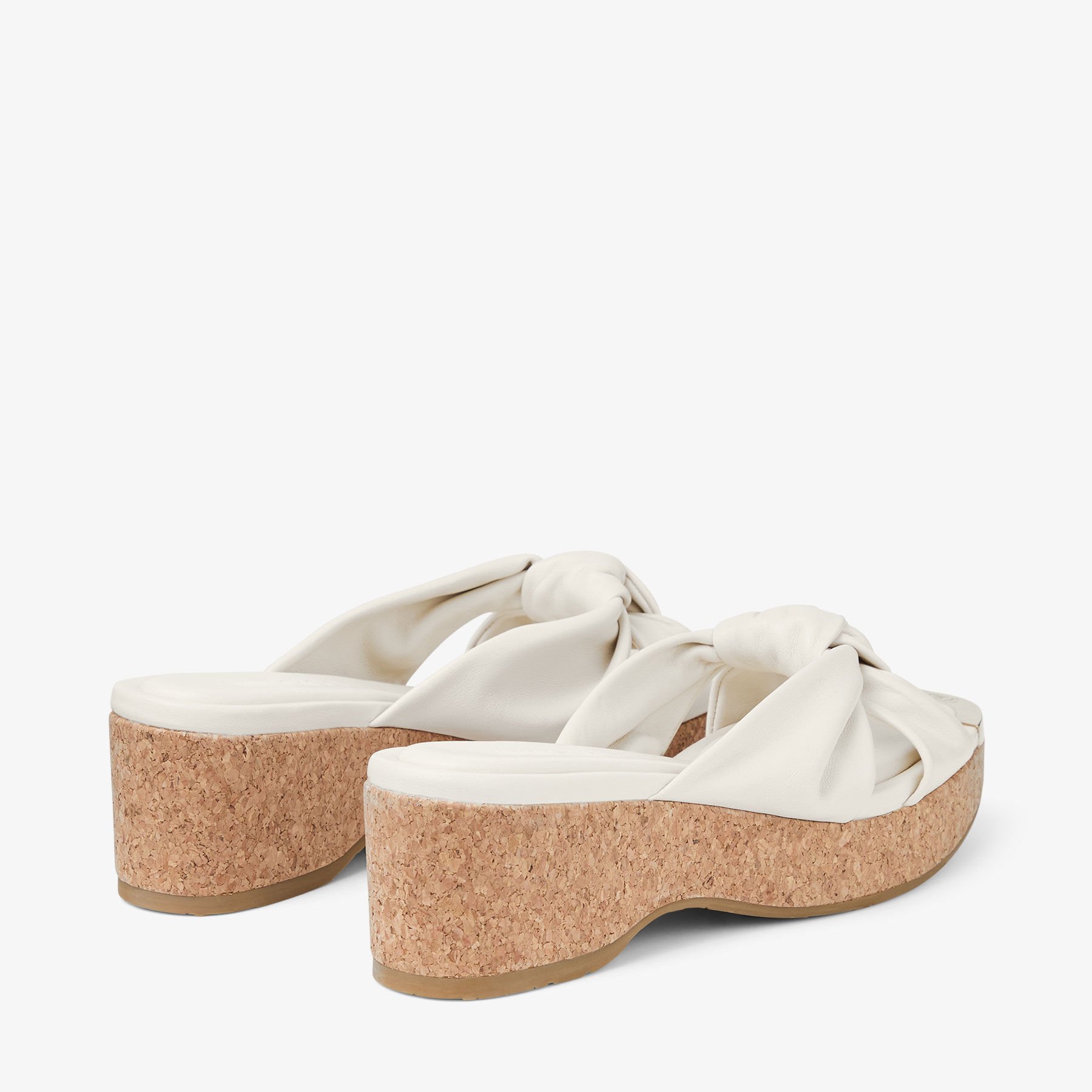 Avenue Wedge | Biscuit Nappa Leather Wedge Mules | JIMMY CHOO