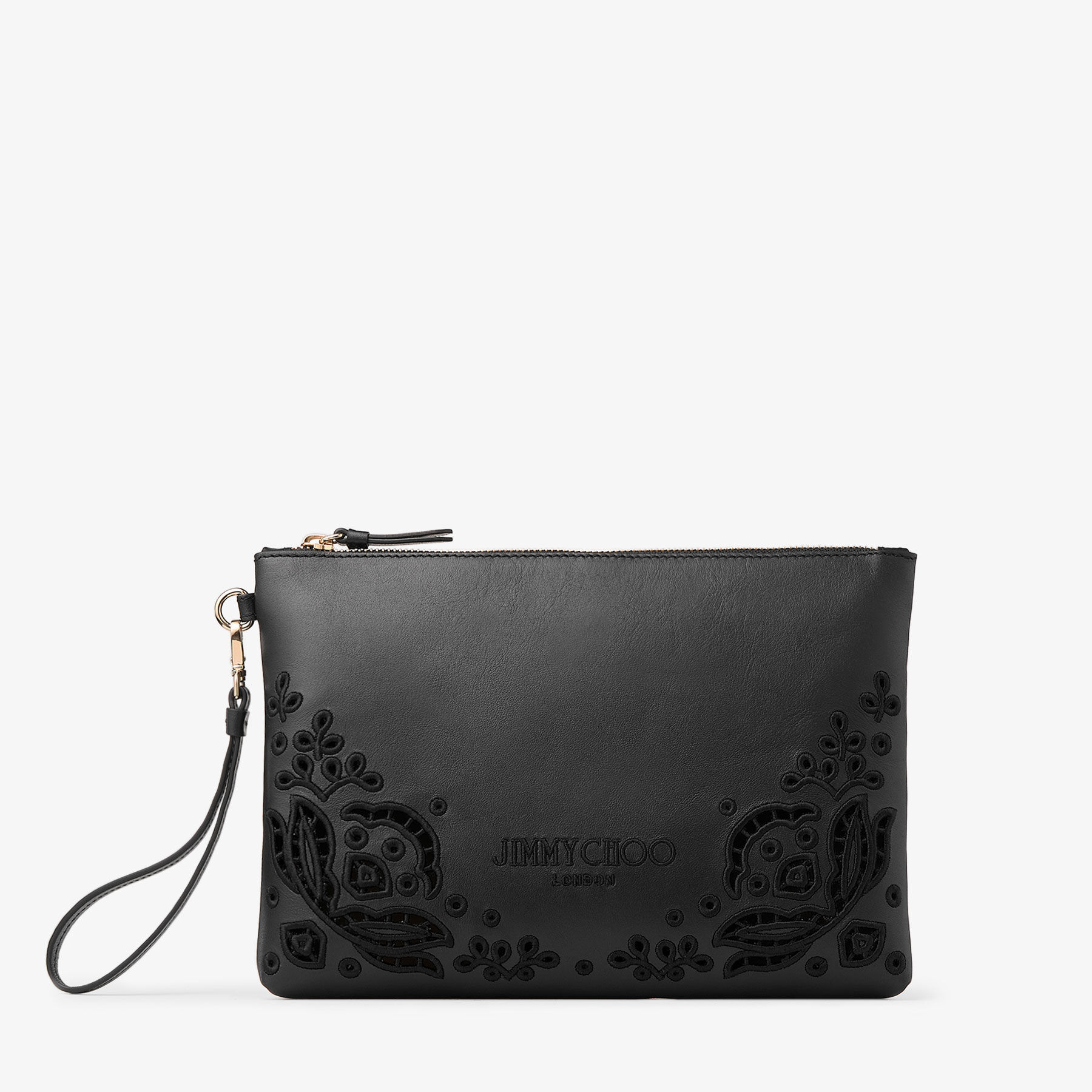 Black Box Leather Shoulder Bag with Pearl Strap | AVENUE