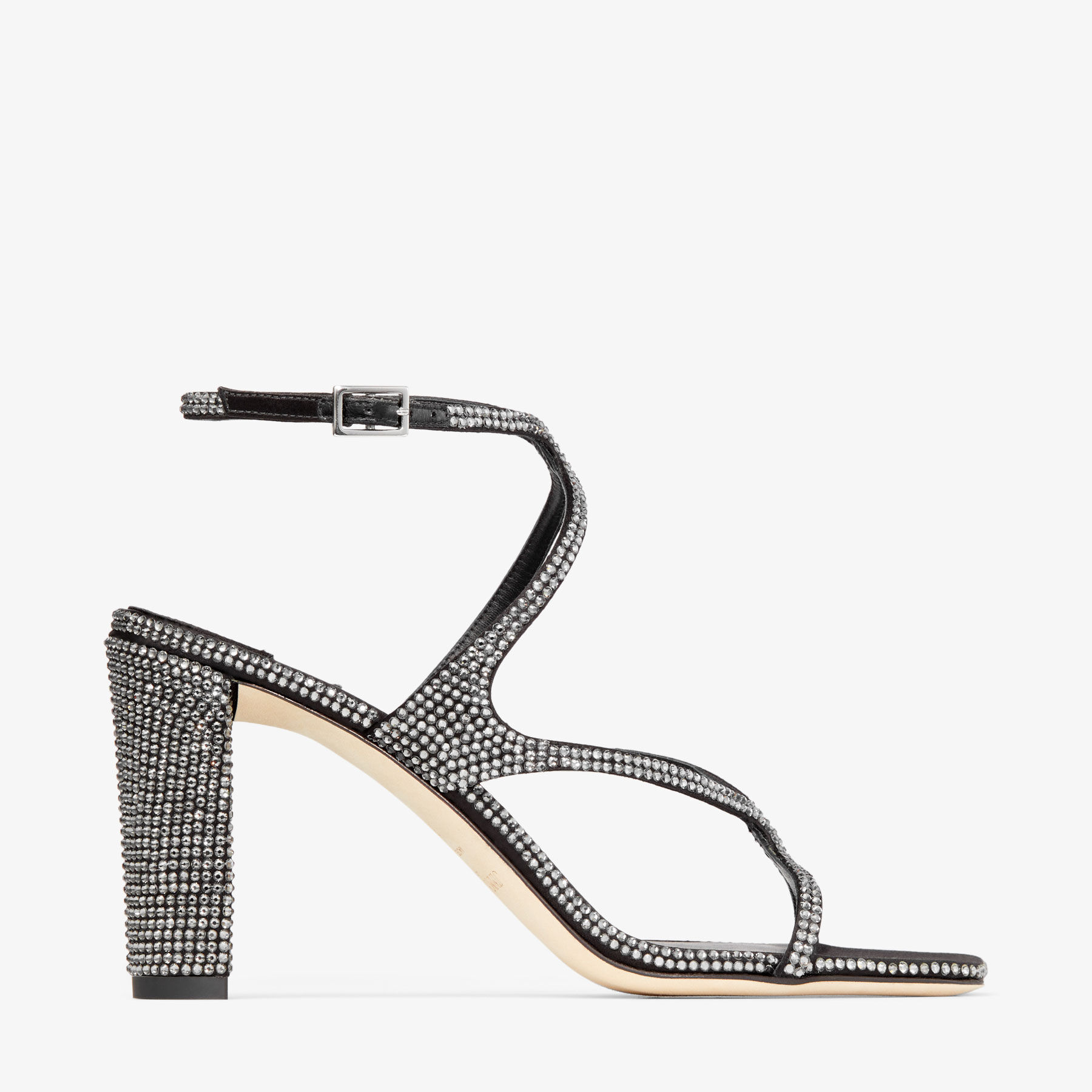 Jimmy Choo Women s Azie 85 Crystal Embellished Satin Heeled Sandals