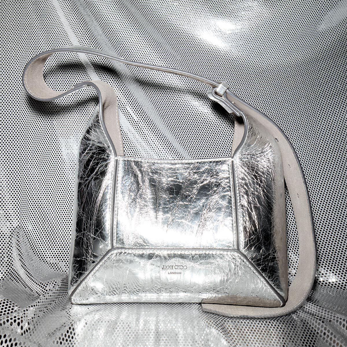 Jimmy choo silver handbag clearance