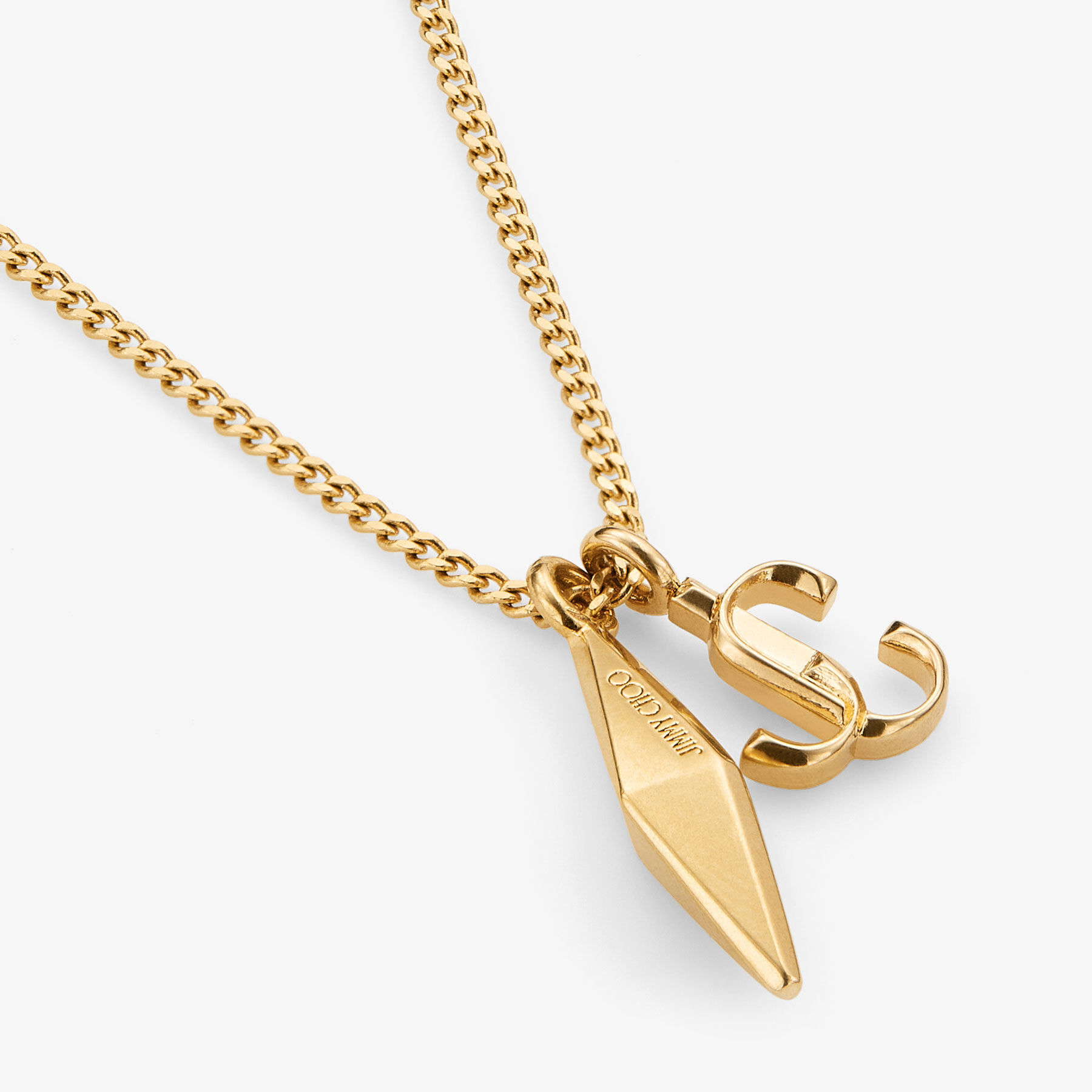 DIAMOND JC CHAIN | Gold-Finish JC Chain Necklace | New Collection | JIMMY  CHOO
