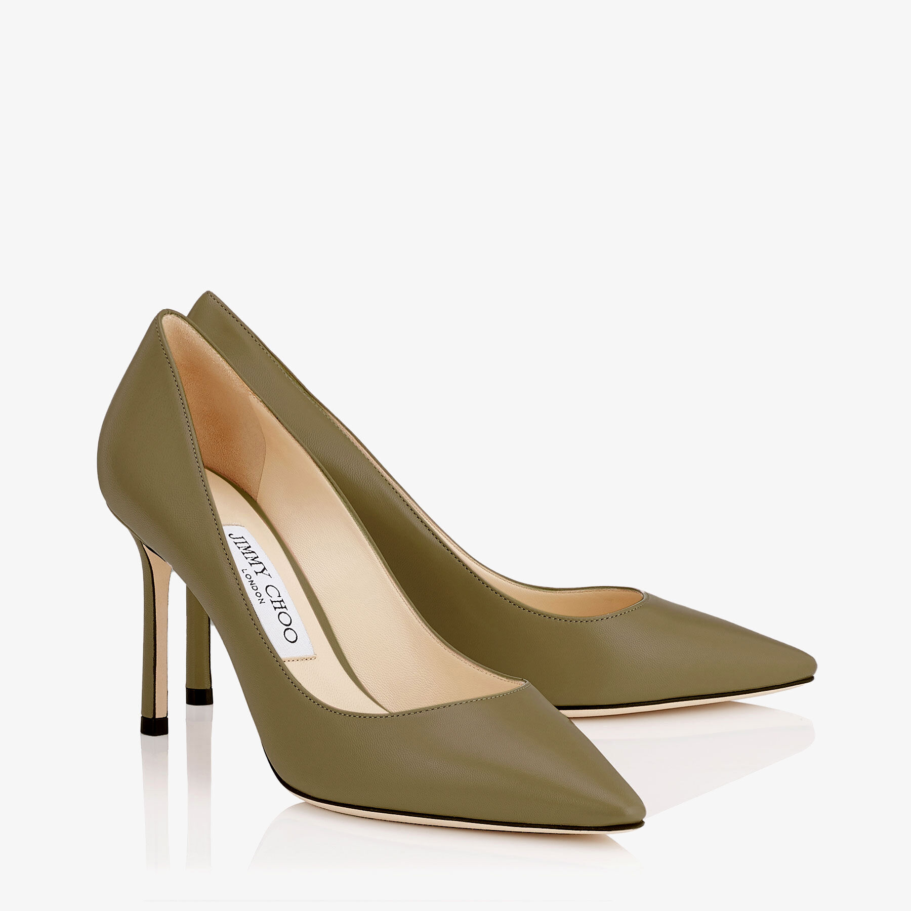 ロマーナ Romy 85 | Caper Green Patent Leather Pumps | JIMMY CHOO US