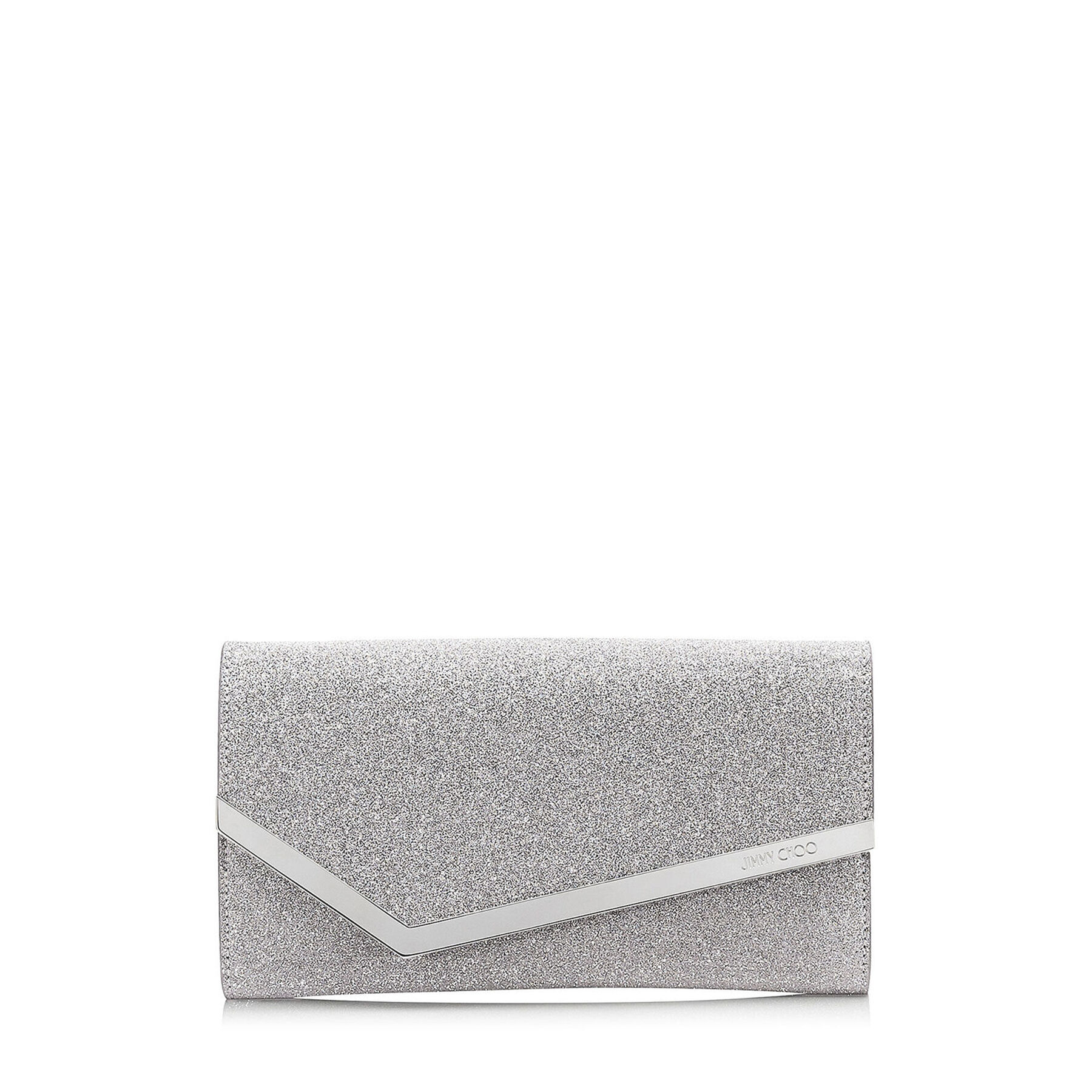 jimmy choo silver clutch bag