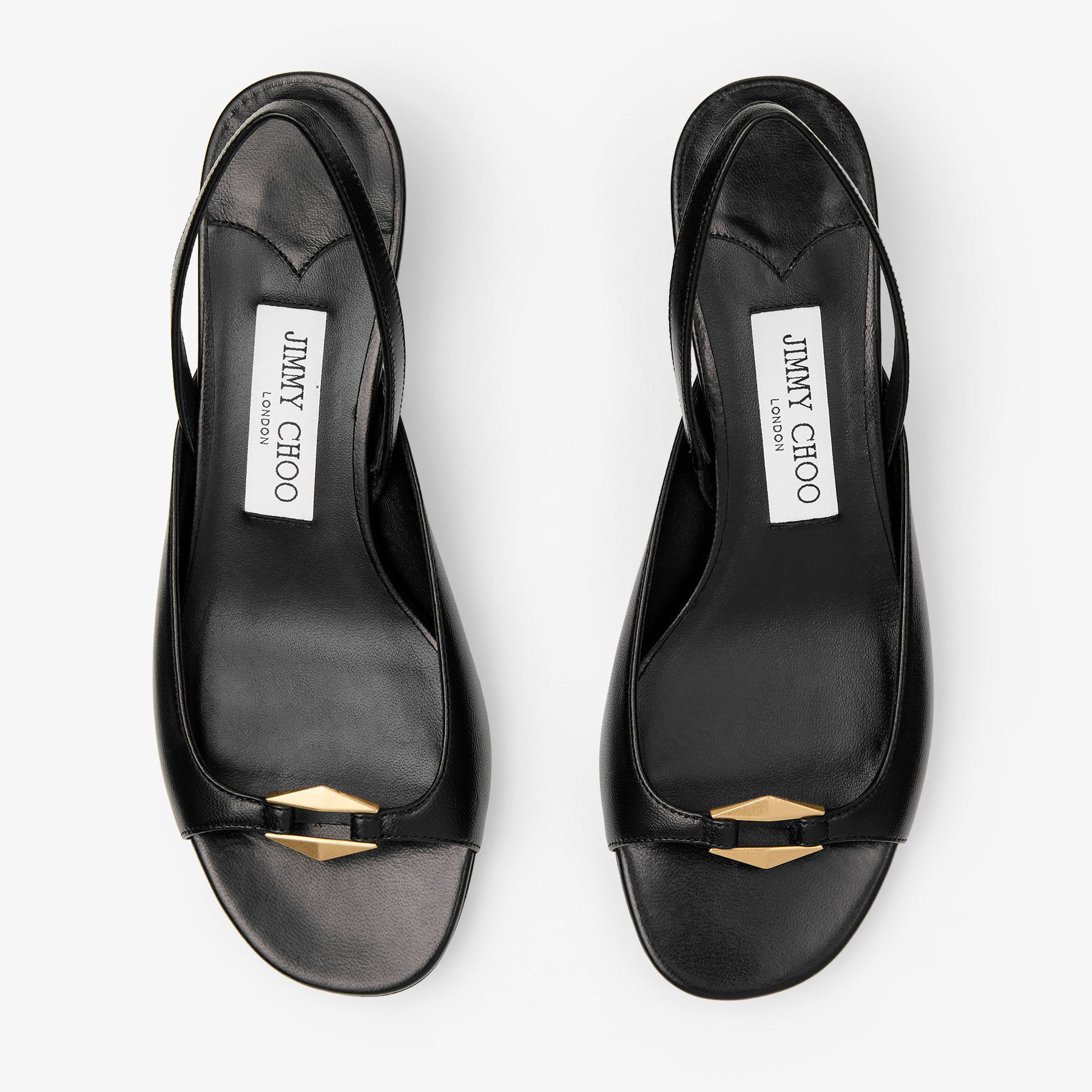 Lev 35|Black/Gold Nappa Leather Sandals| JIMMY CHOO US