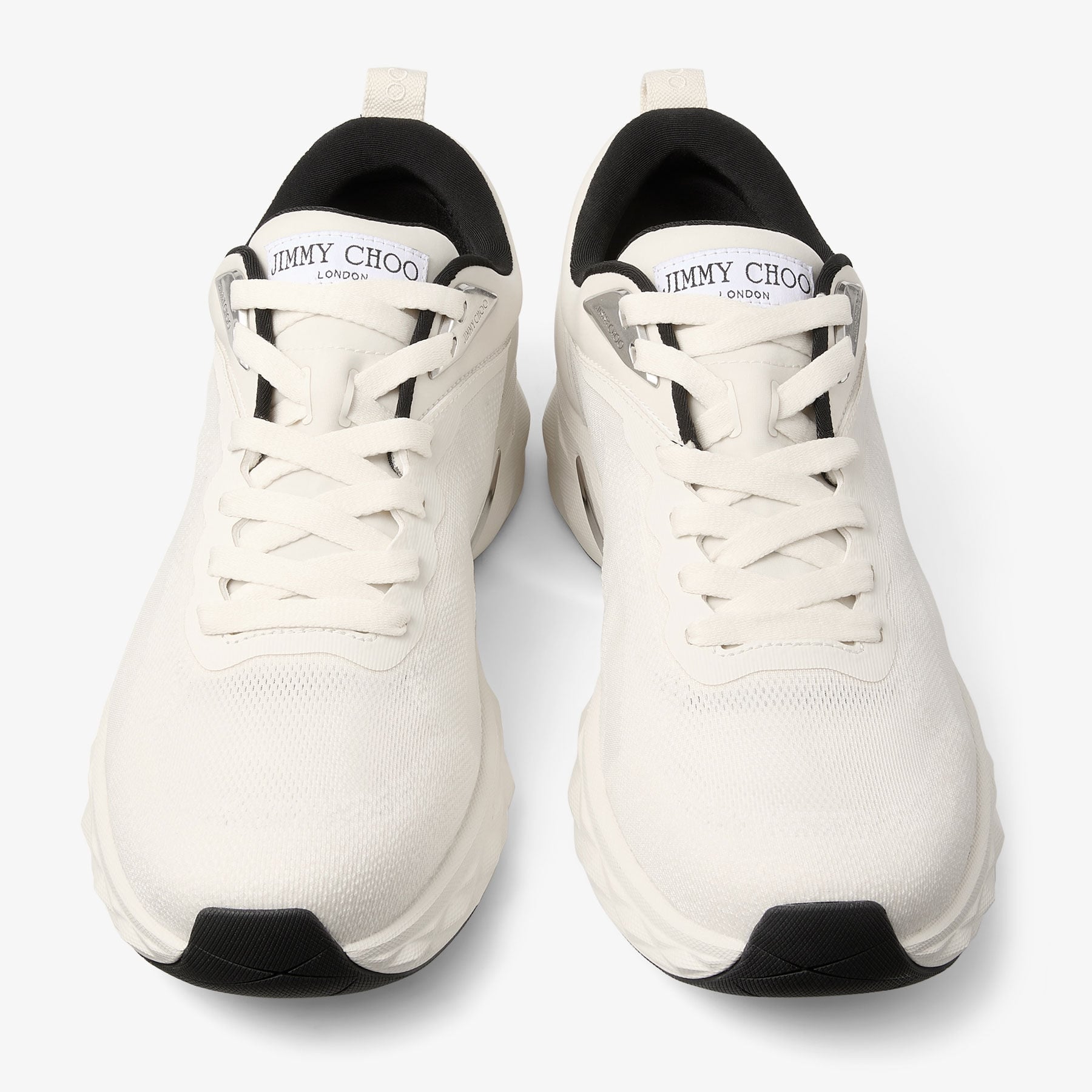Diamond Run M | Latte and Black Knit Jacquard Mix Trainers | JIMMY