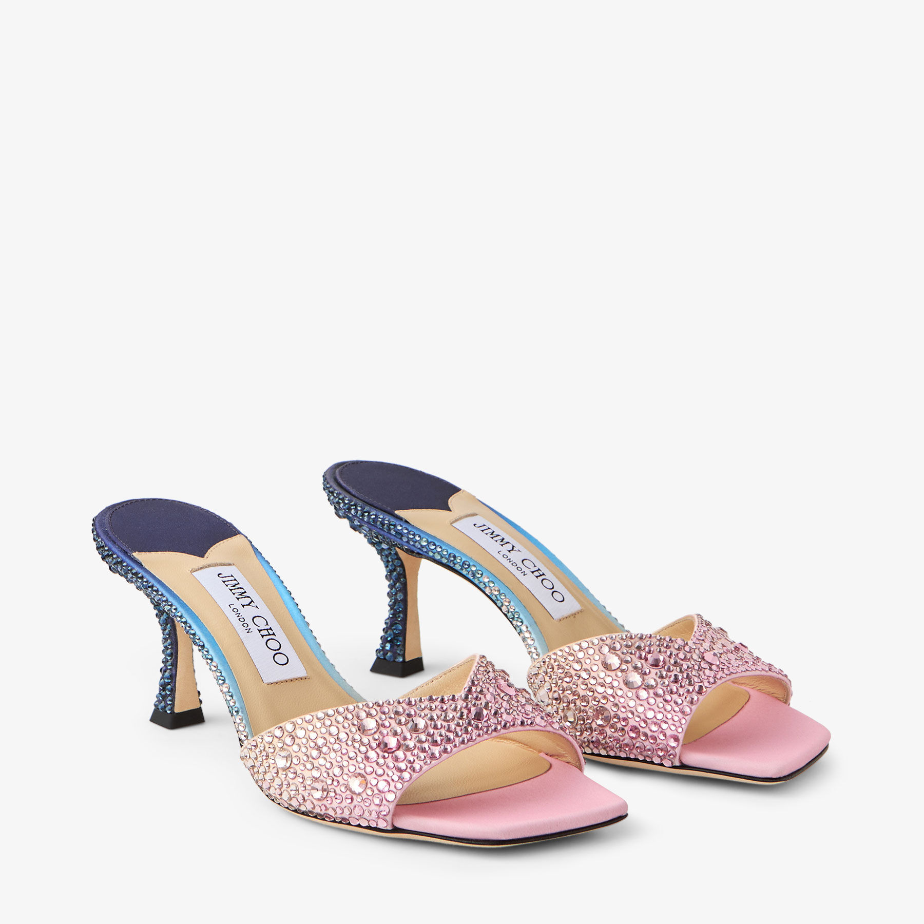 希少 黒入荷！ Sunrise | 70 Skye Satin CHOO JIMMY | Sandals Crystal バレエシューズ