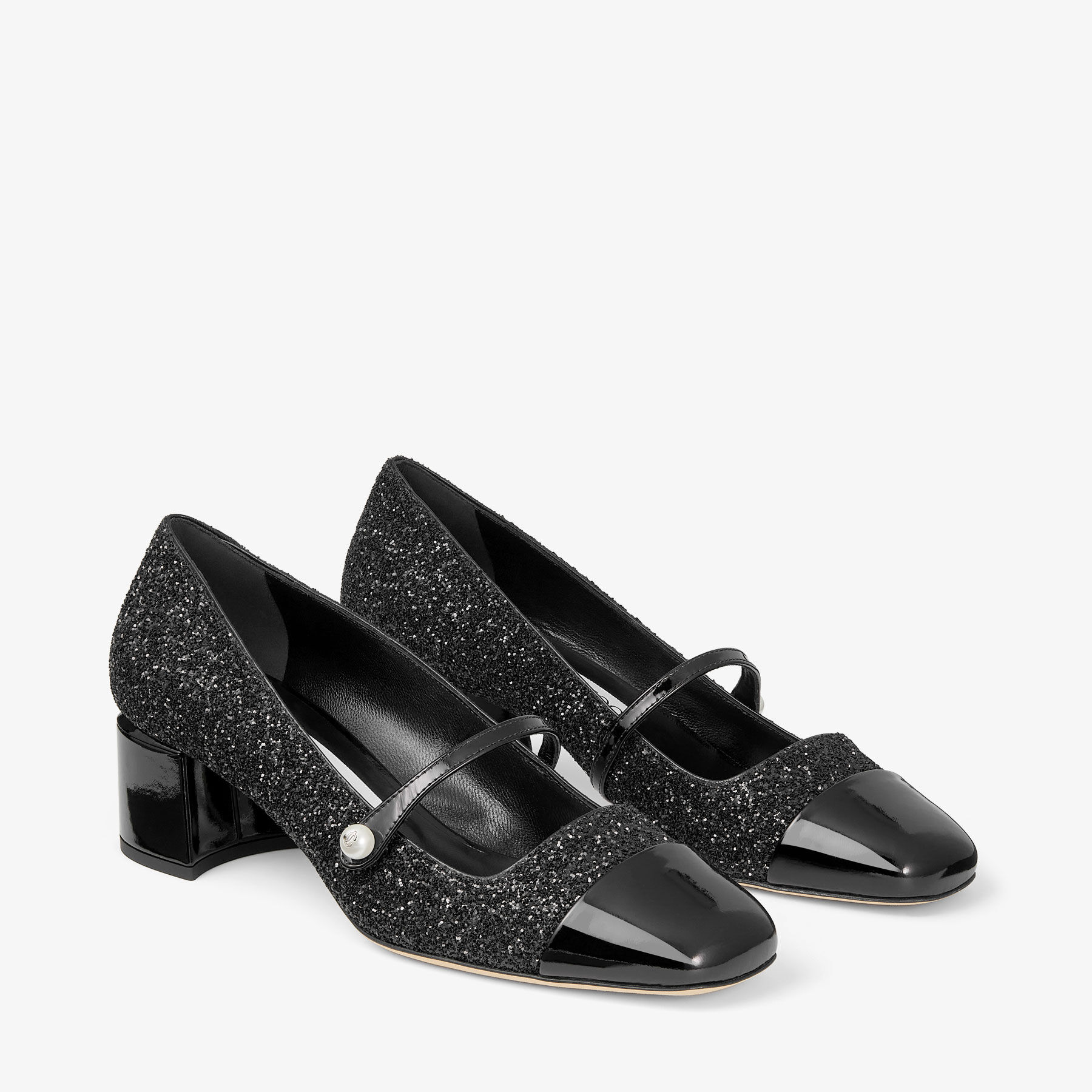 靴 original ribbon glitter pumps (black) ELISA45JBZ_000074_ANGLE_vg463.jpg
