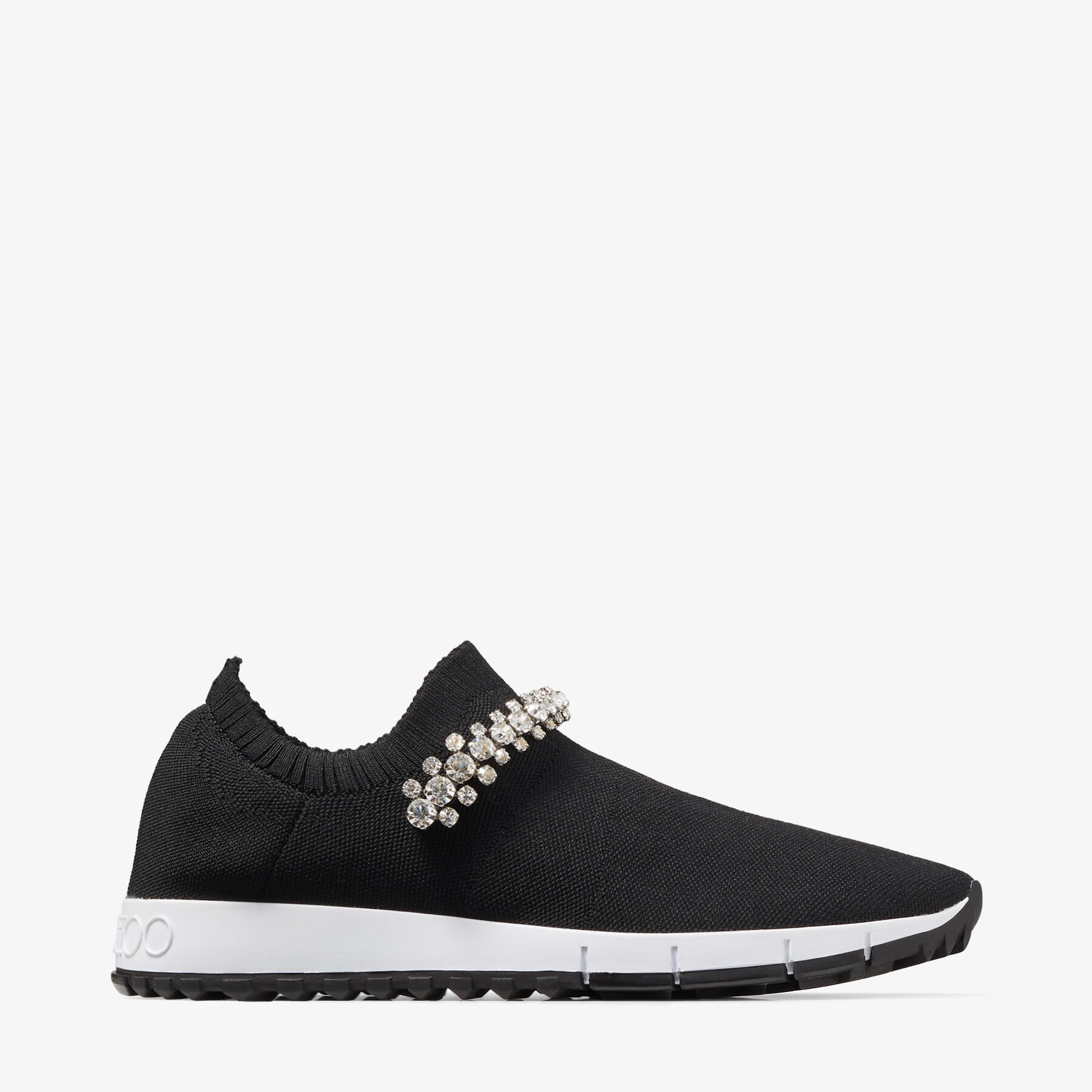 Black Knit Trainers with Crystal Embellishment | VERONA | Spring/Summer  2023 | JIMMY CHOO UK