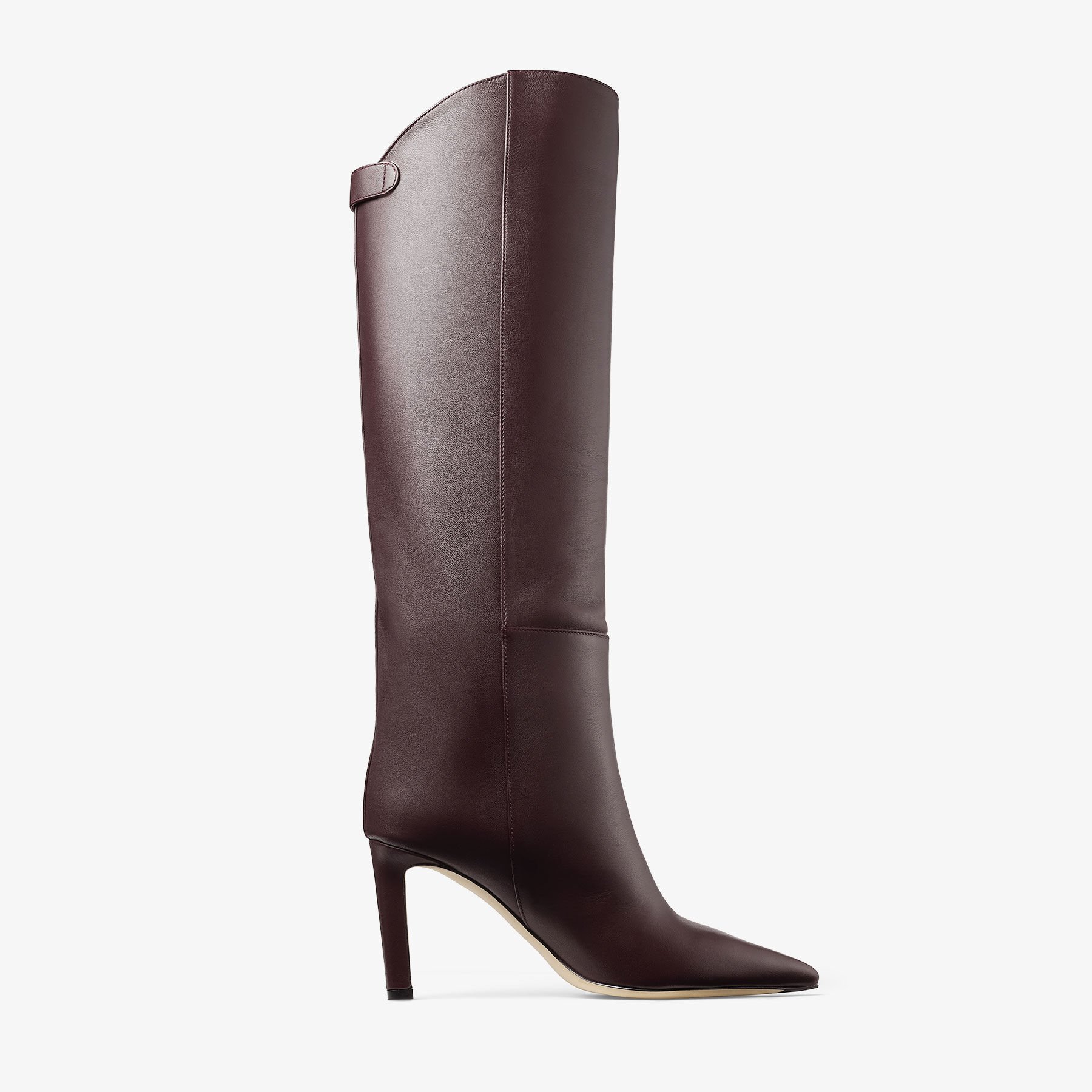 靴 Jimmy choo high heel boot ALIZZE KB 85 | Black Smooth Leather Knee-High Boots | Autumn