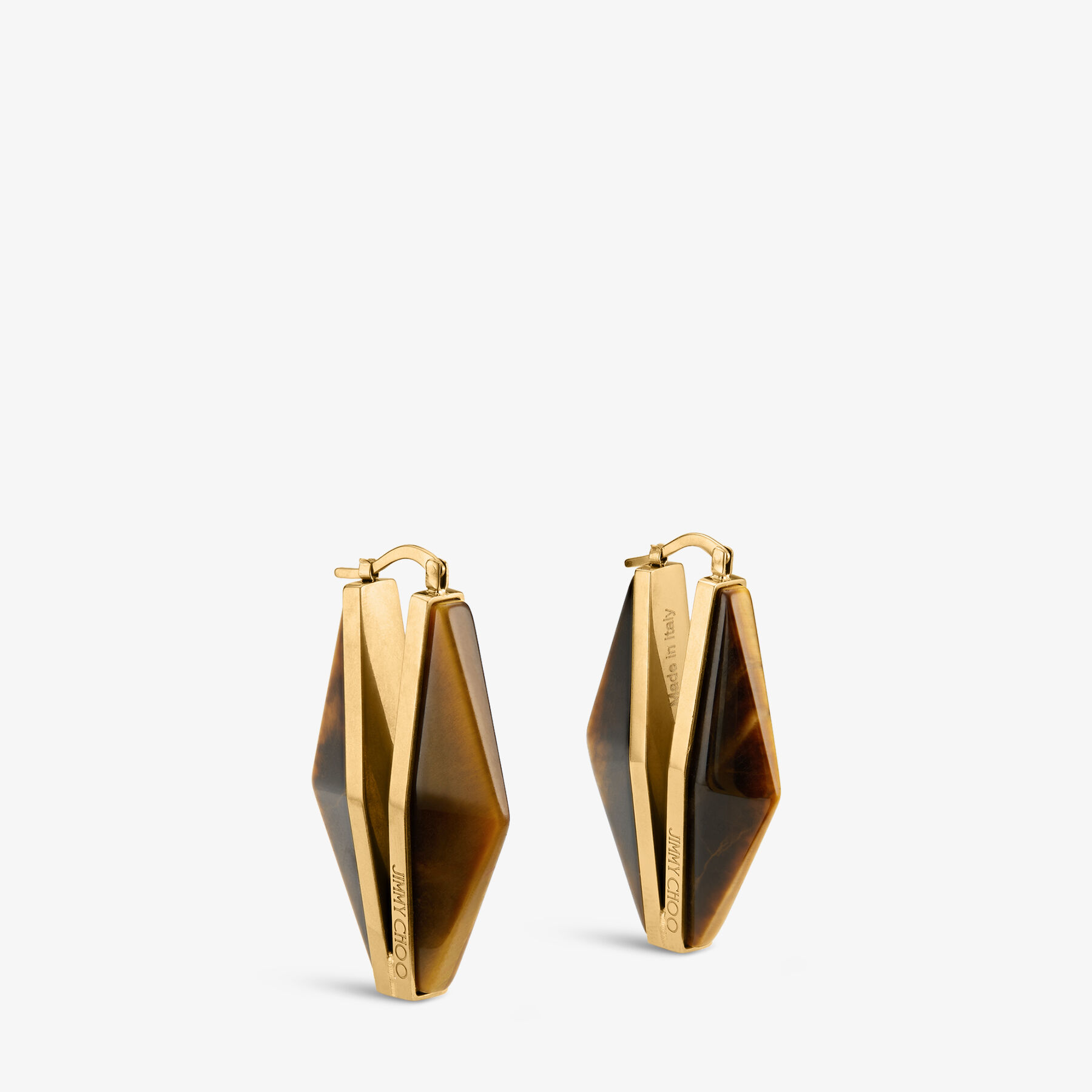Diamond Link Earring | Gold Finish Diamond Quartz Earrings