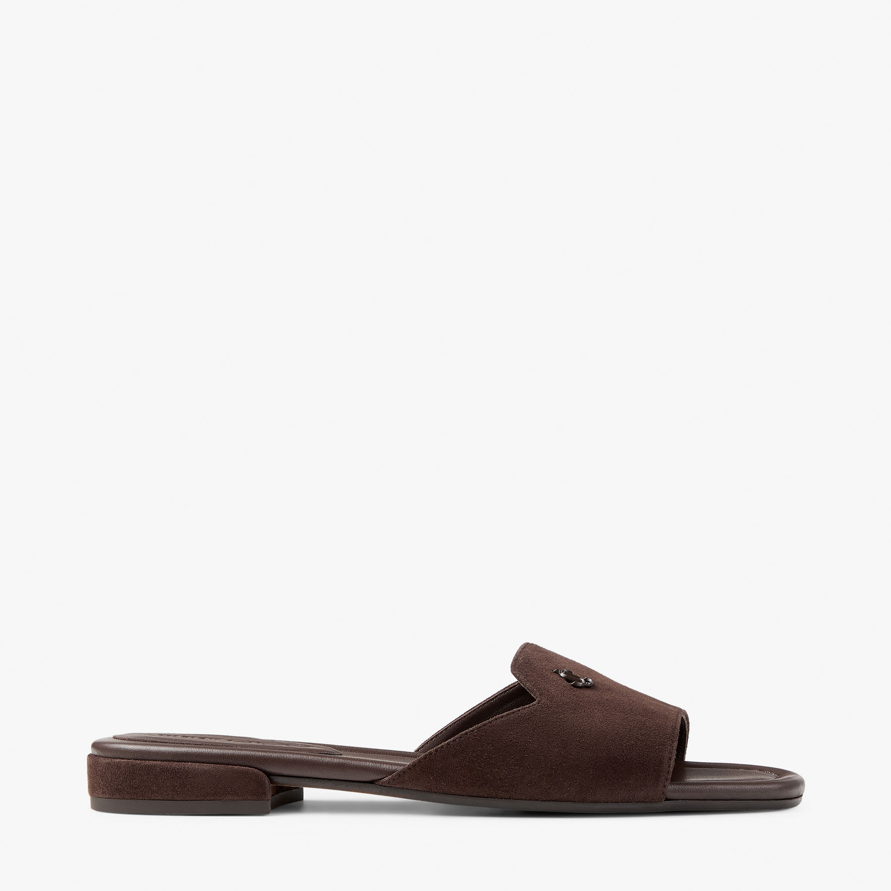 Dina Flat | Black Nappa Leather Crossover Slingback | JIMMY CHOO