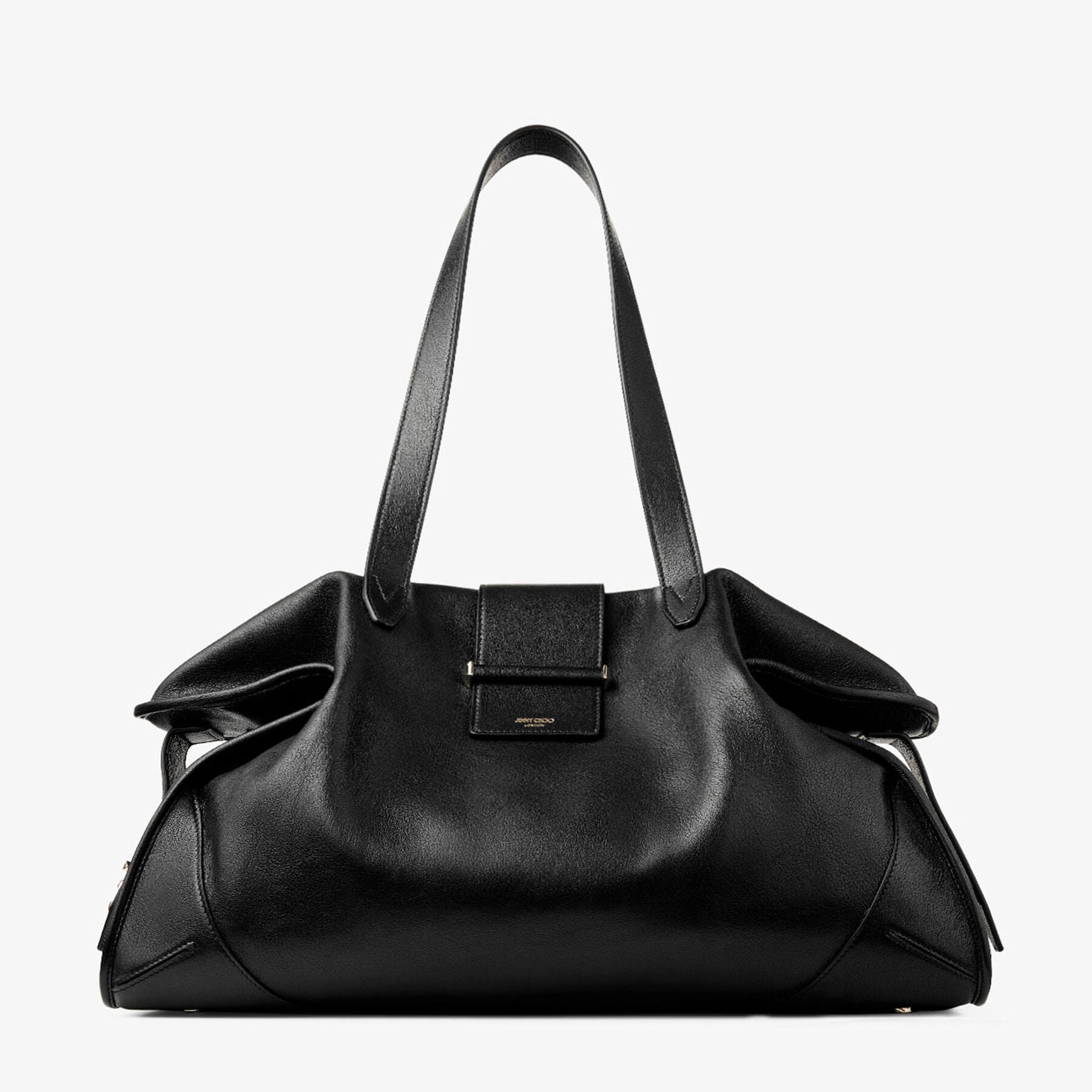 Bar Holdall Large | Black Biker Leather Holdall Bag | JIMMY CHOO