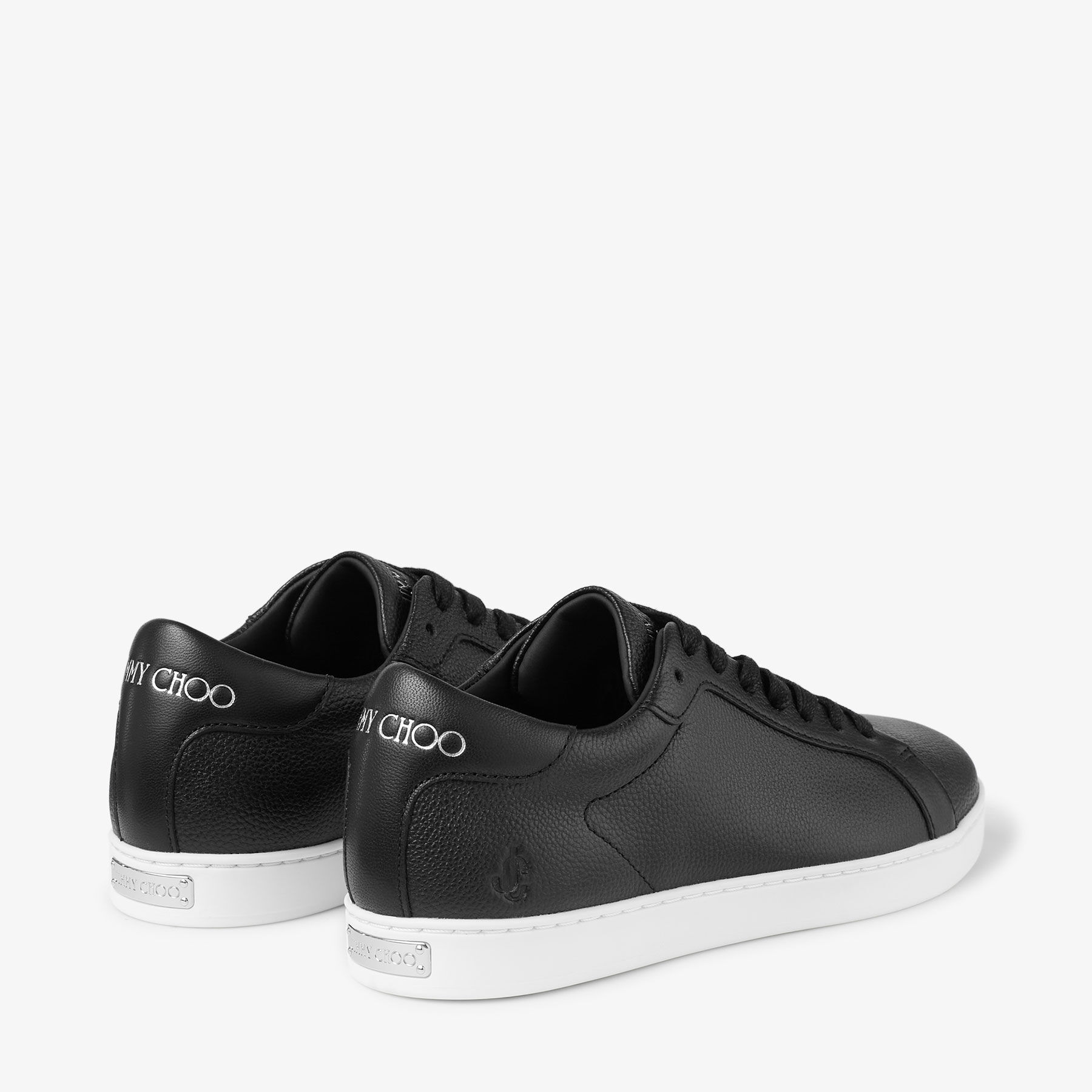 【JIMMY CHOO】Kai/F - Nappa Calf スニーカー ★関税送料込み Black Nappa and Calf Leather Low-Top Trainers | KAI | Jimmy Choo