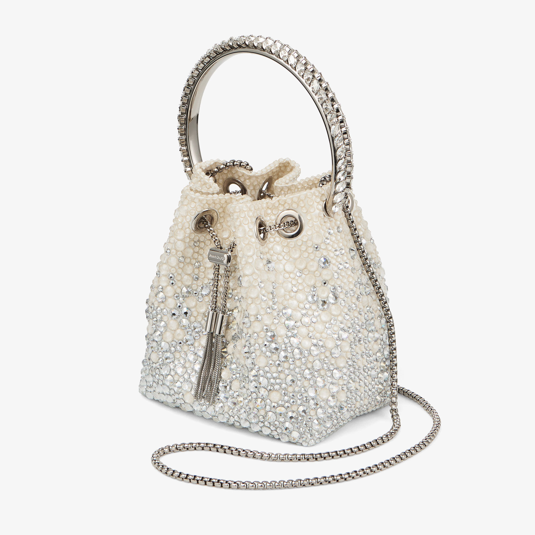 【​限​定​販​売​】 Satin Ivory | Bon Bon Crystal CHOO JIMMY | Bag 花束・切花