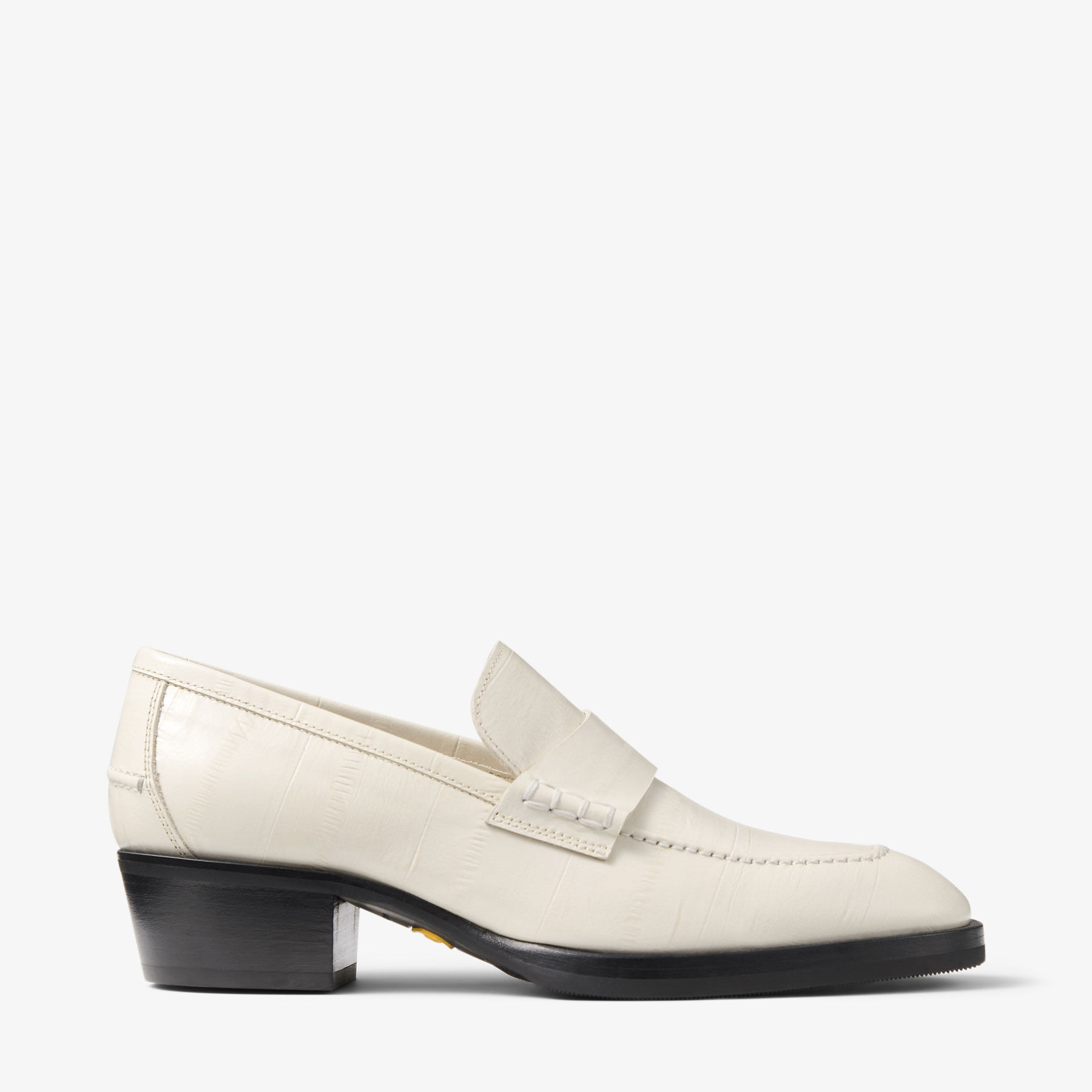 Wilder Loafer F | Bone Eel-Embossed Leather Loafers | JIMMY CHOO