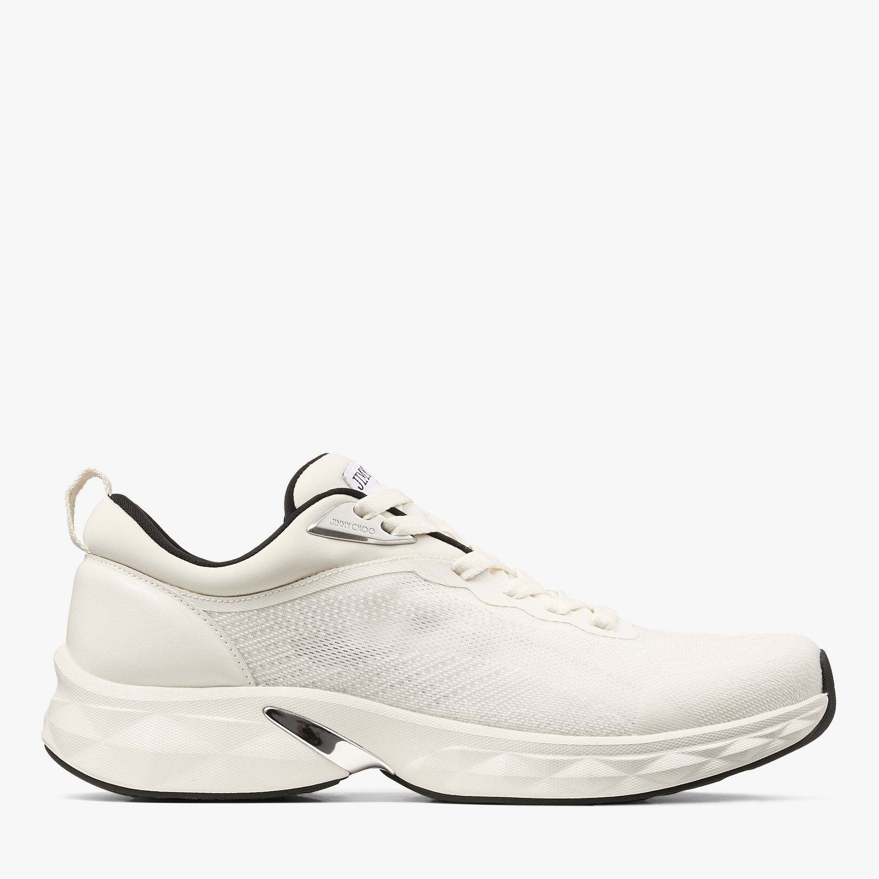 Diamond Run M | Latte and Black Knit Jacquard Mix Trainers | JIMMY