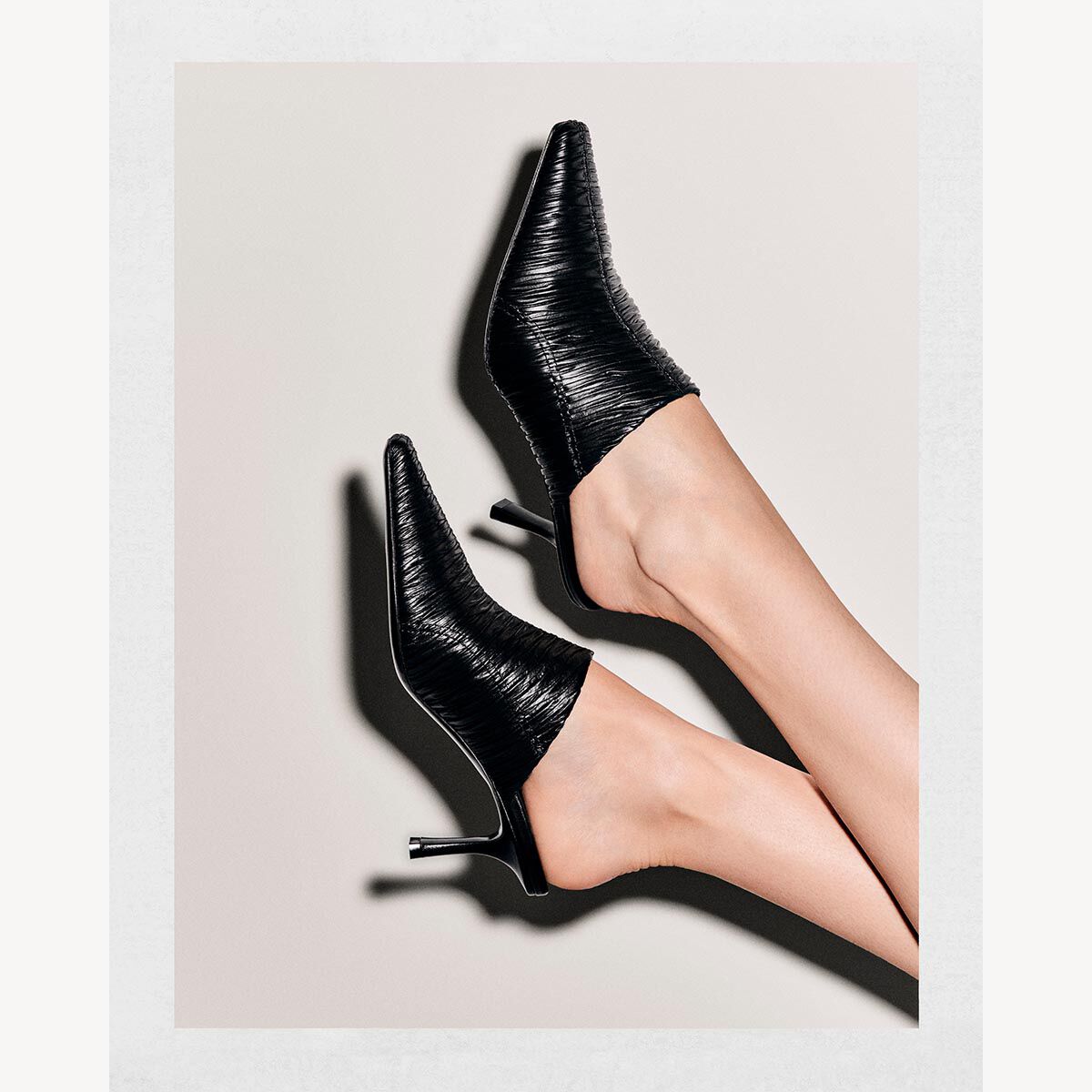 Lotta Mule 65 | Black Leather Mules | JIMMY CHOO