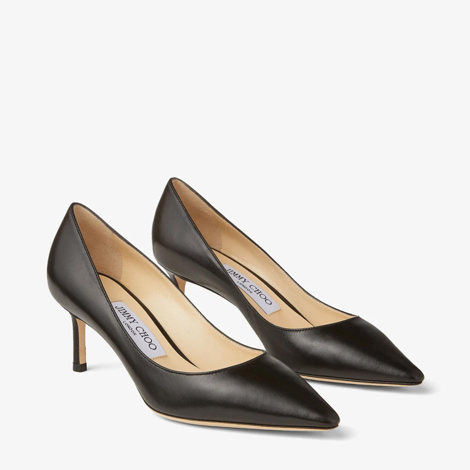 Black Kid Leather Pointy Toe Pumps | Romy 60 | Pre Fall 16 | JIMMY