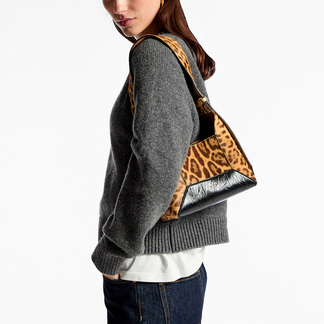 JIMMY CHOO] Florence Leopard shoulder bag Clutch bag 2way EX