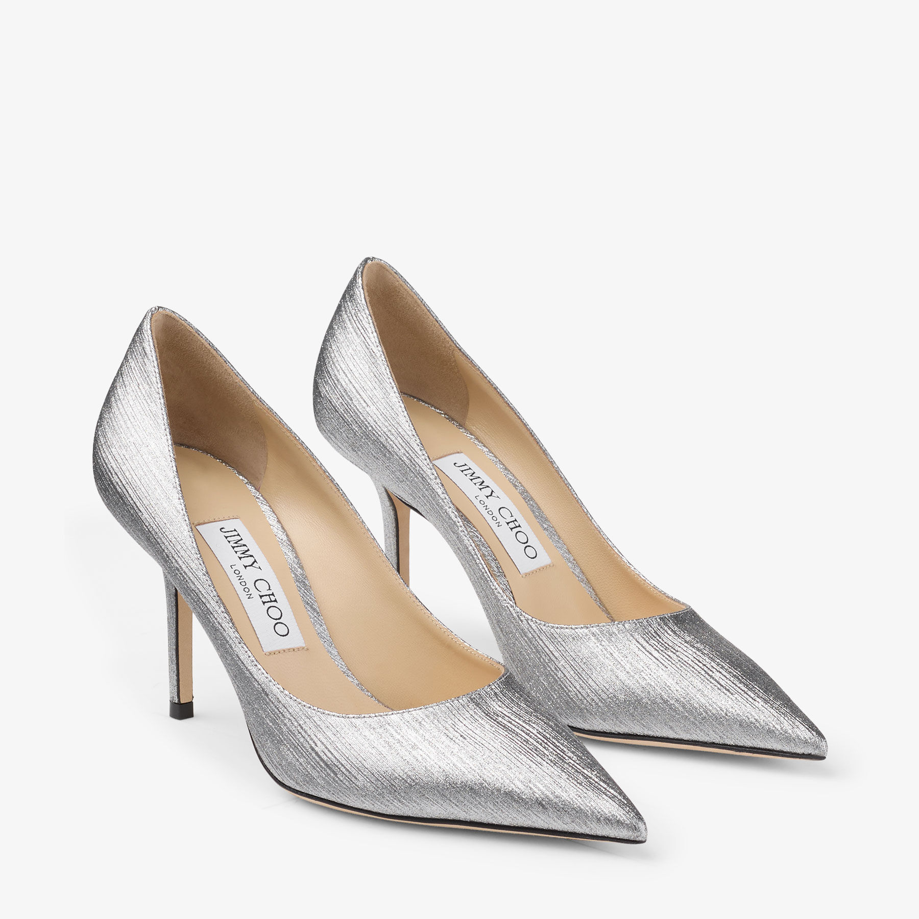 Love 85 | Platinum Glitter Fabric Pumps | JIMMY CHOO US