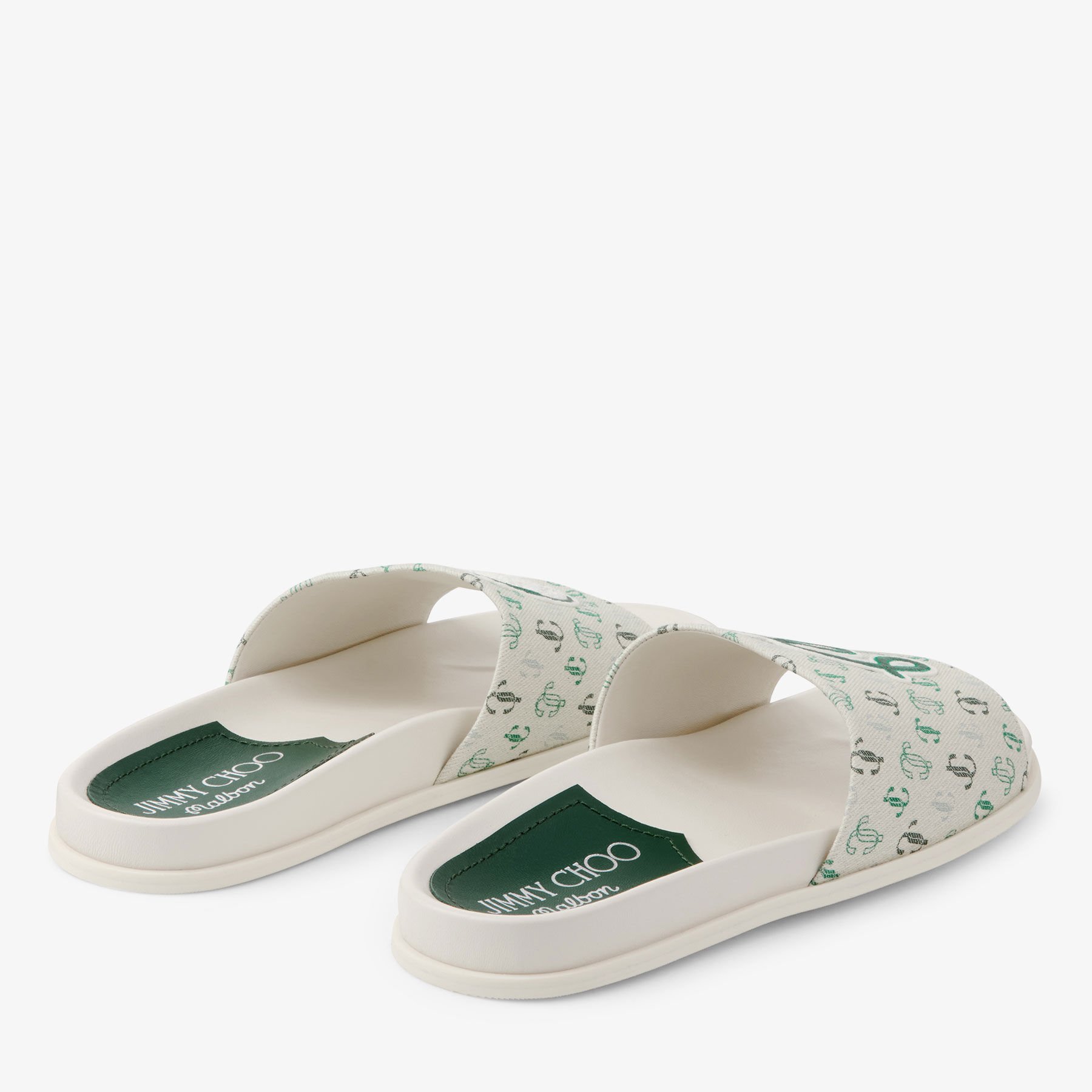 *JIMMY CHOO*ジミーチュウ サヴ スライド M サヴ スライド / M |シルバー メタリックキルティングレザー
