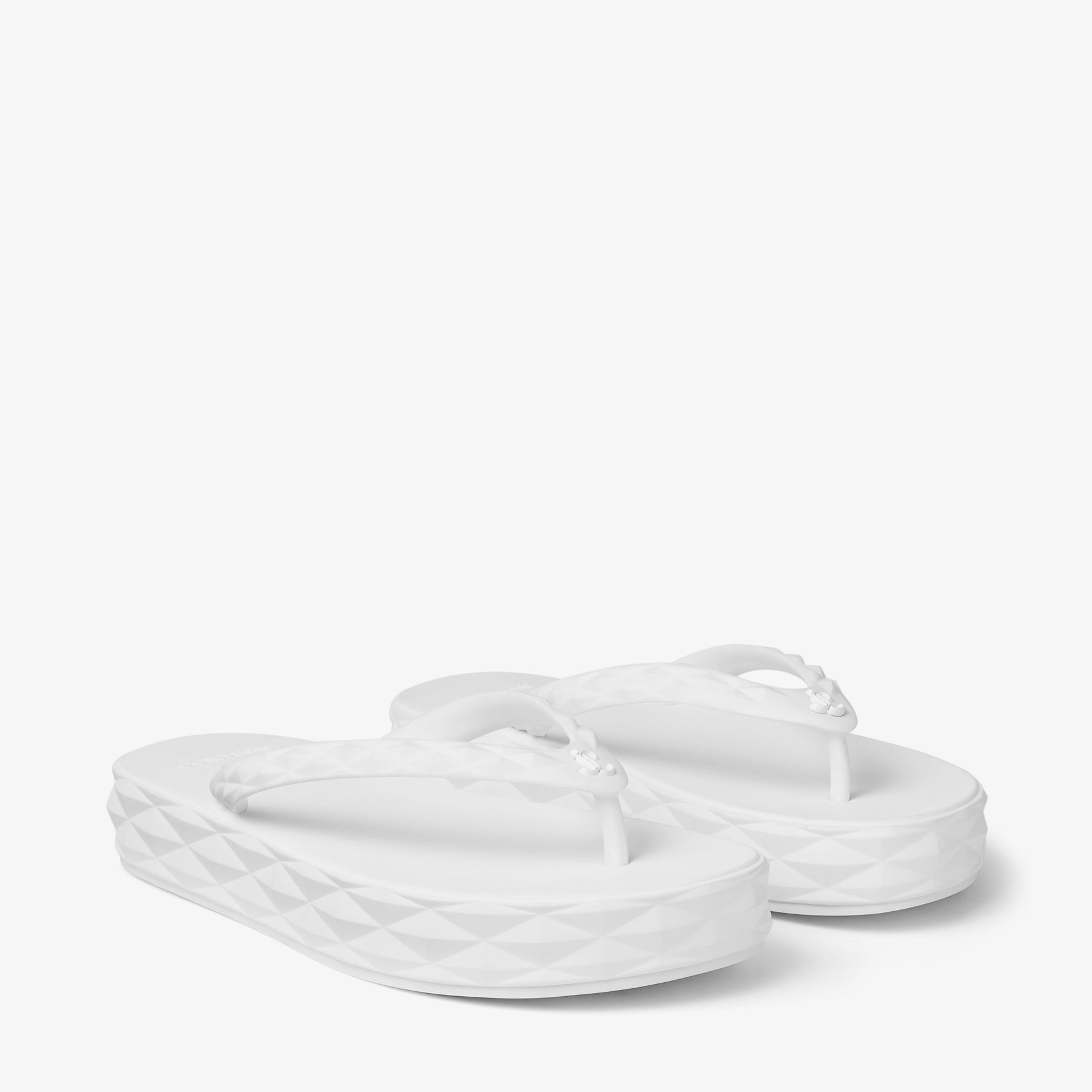 【nana】JIMMY CHOO DIAMONDO FLIP FLOP Diamond Flip Flop | Discover the Jimmy Choo Optical White Rubber