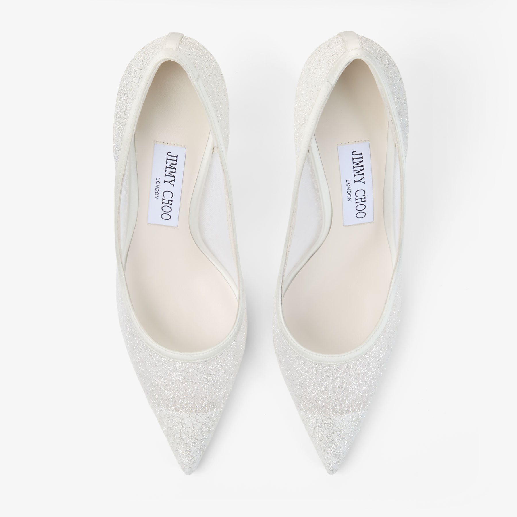 Love 85 | Ivory Candyfloss Glitter Pumps | JIMMY CHOO