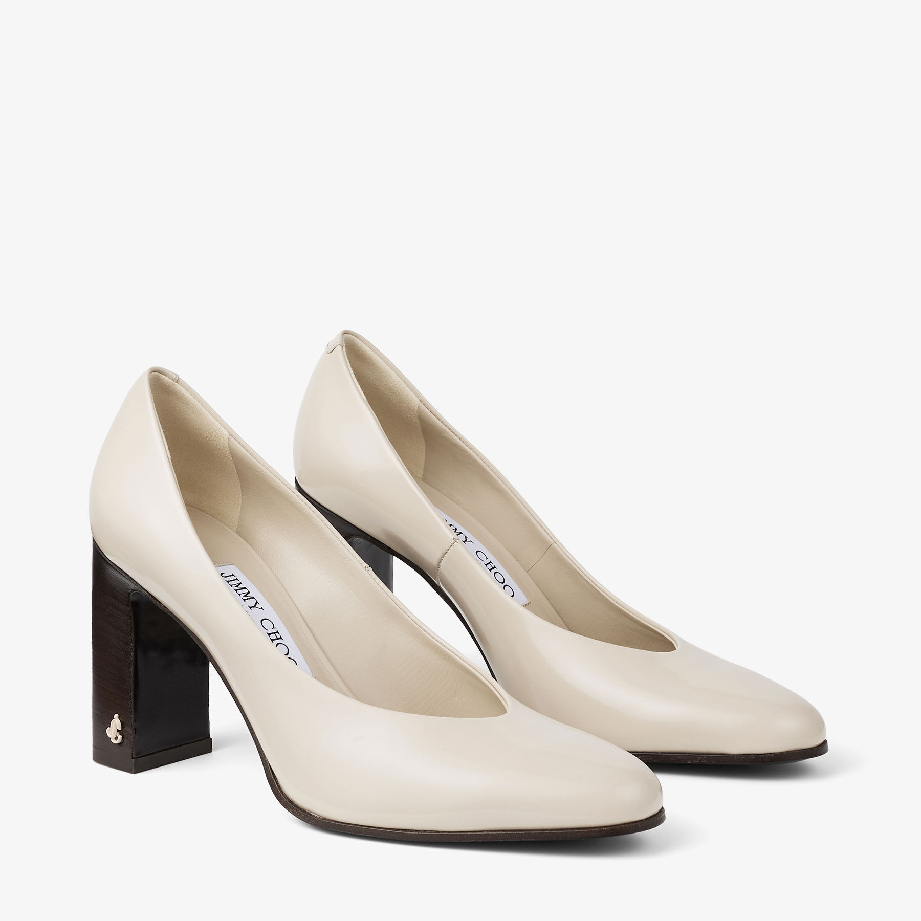 Eyla 85 | Bone Polished Calf Leather Pumps | JIMMY CHOO