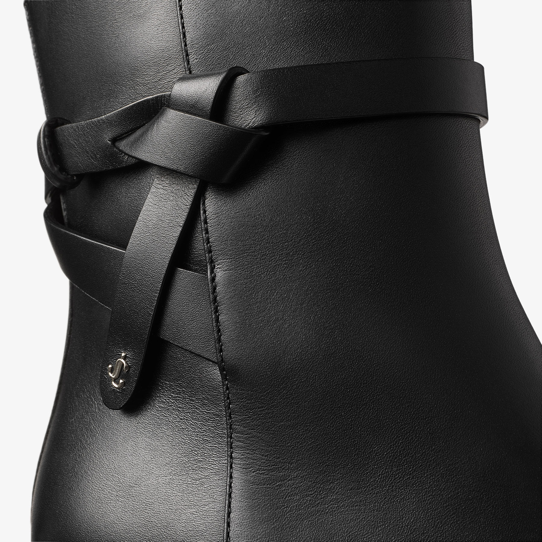 Lawton Ankl Boot 65 | Black Calf Leather Ankle Boot | JIMMY CHOO