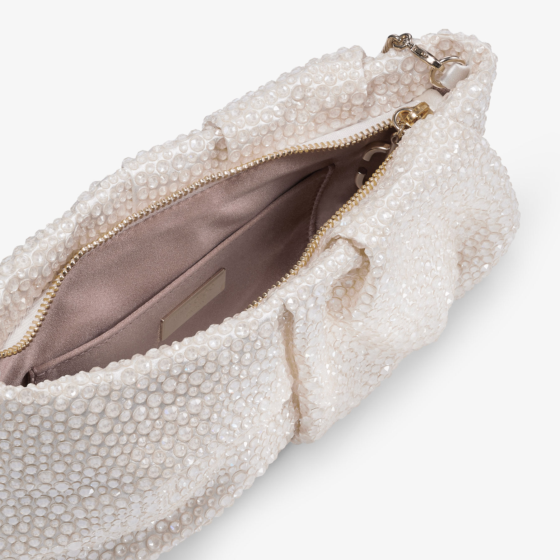 Ivory satin clutch bag online