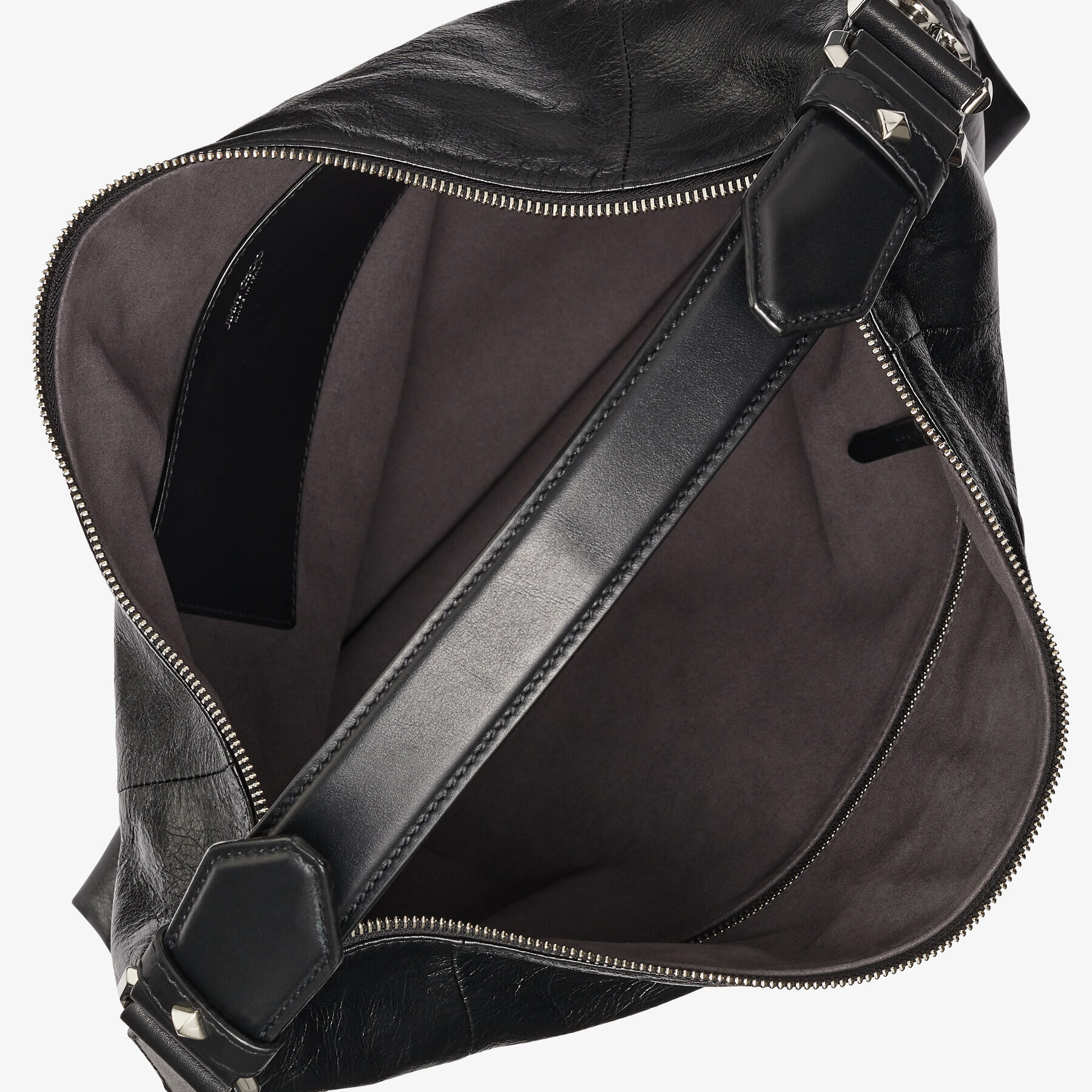 Black Vintage Leather Hobo Handbag | ANA HOBO/S | Autumn Winter ...