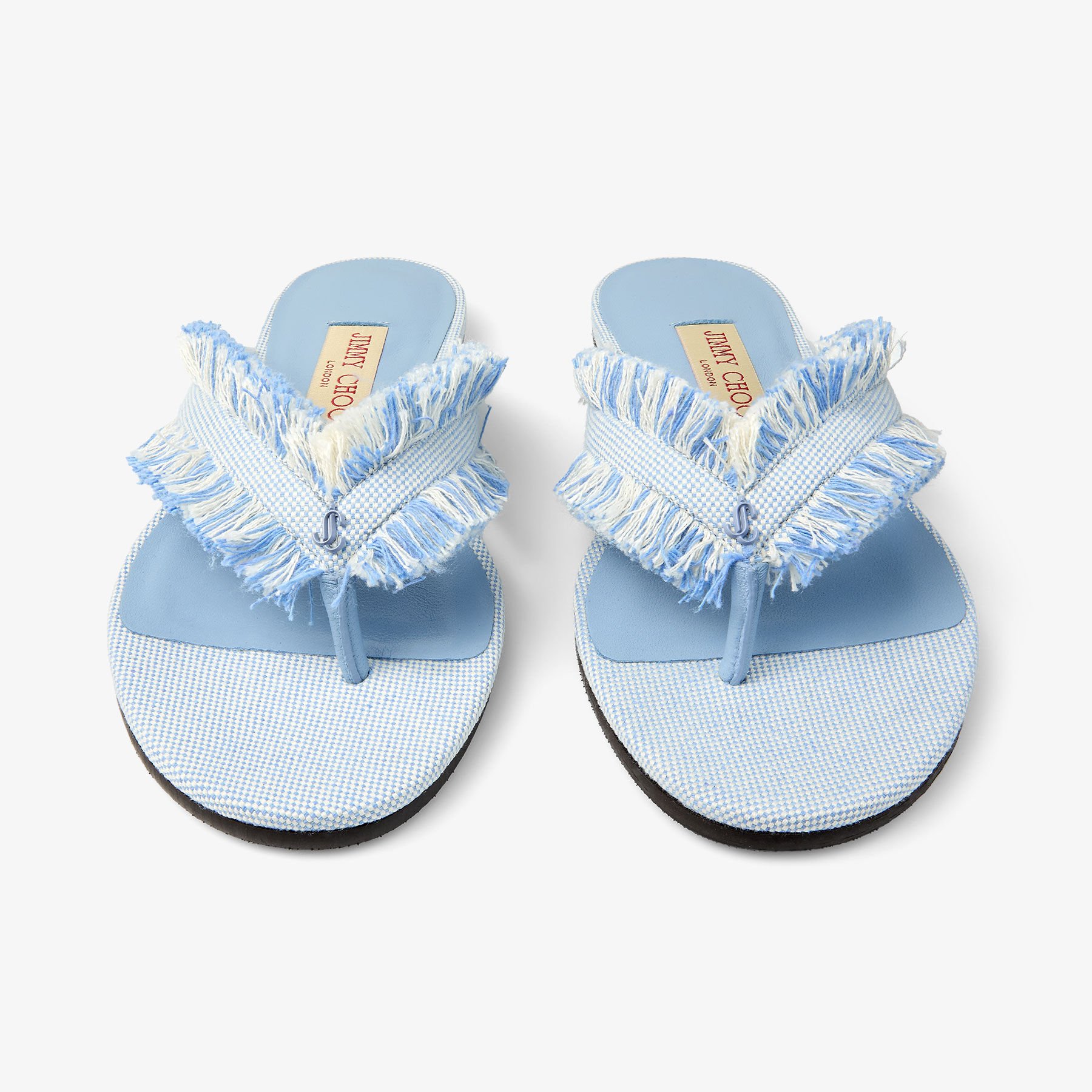 Jimmy Choo 水色スエード パーティーバッグ Jimmy Choo East West Raffia Beach Tote Malibu Mix Blue Logo Straw